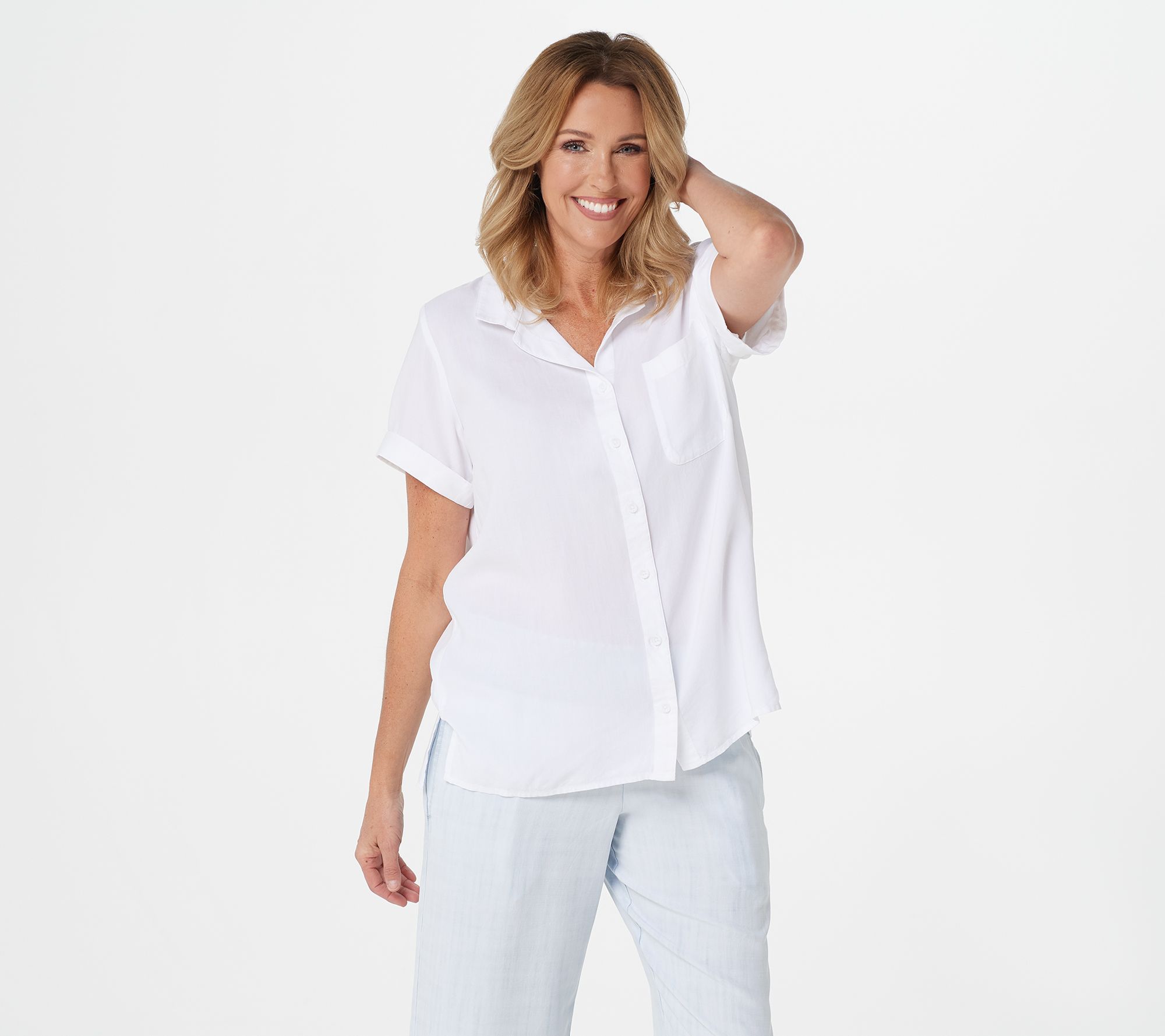 qvc side stitch shirts