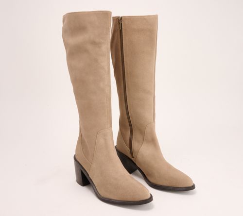 Botas Altas de Cuero con Tacón Seychelles