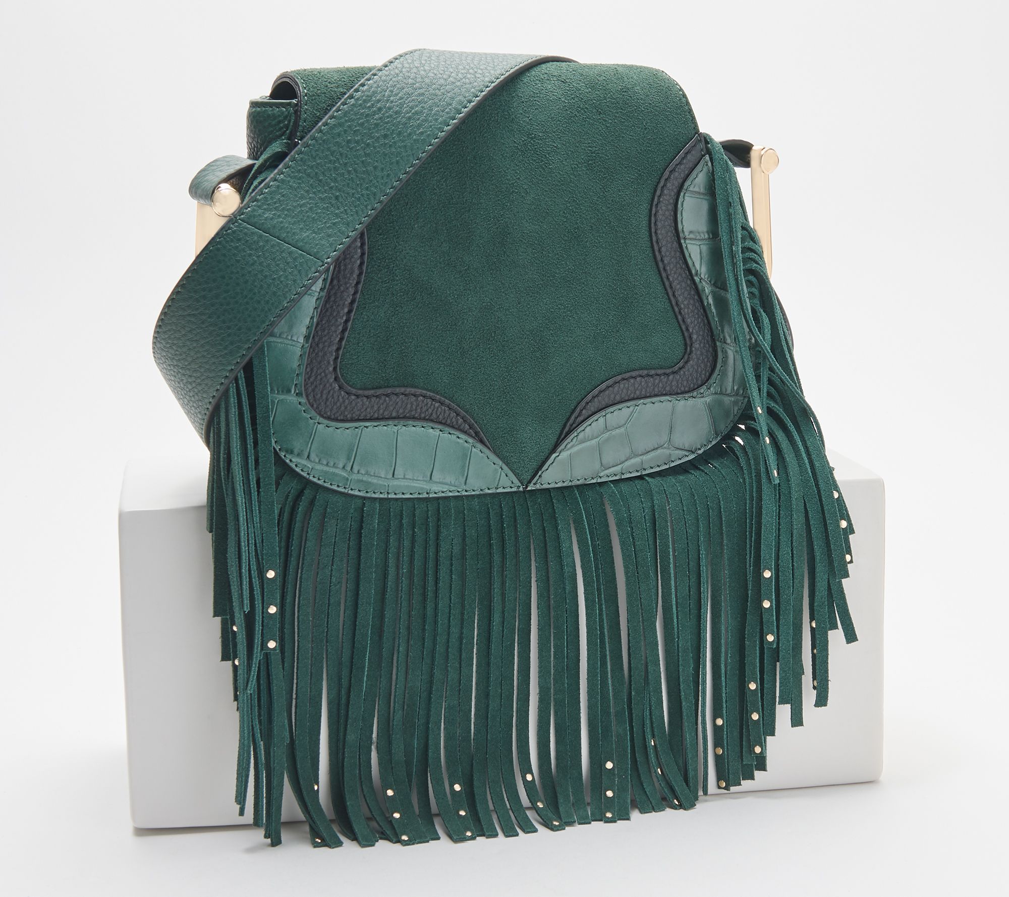 vince camuto fringe bucket bag