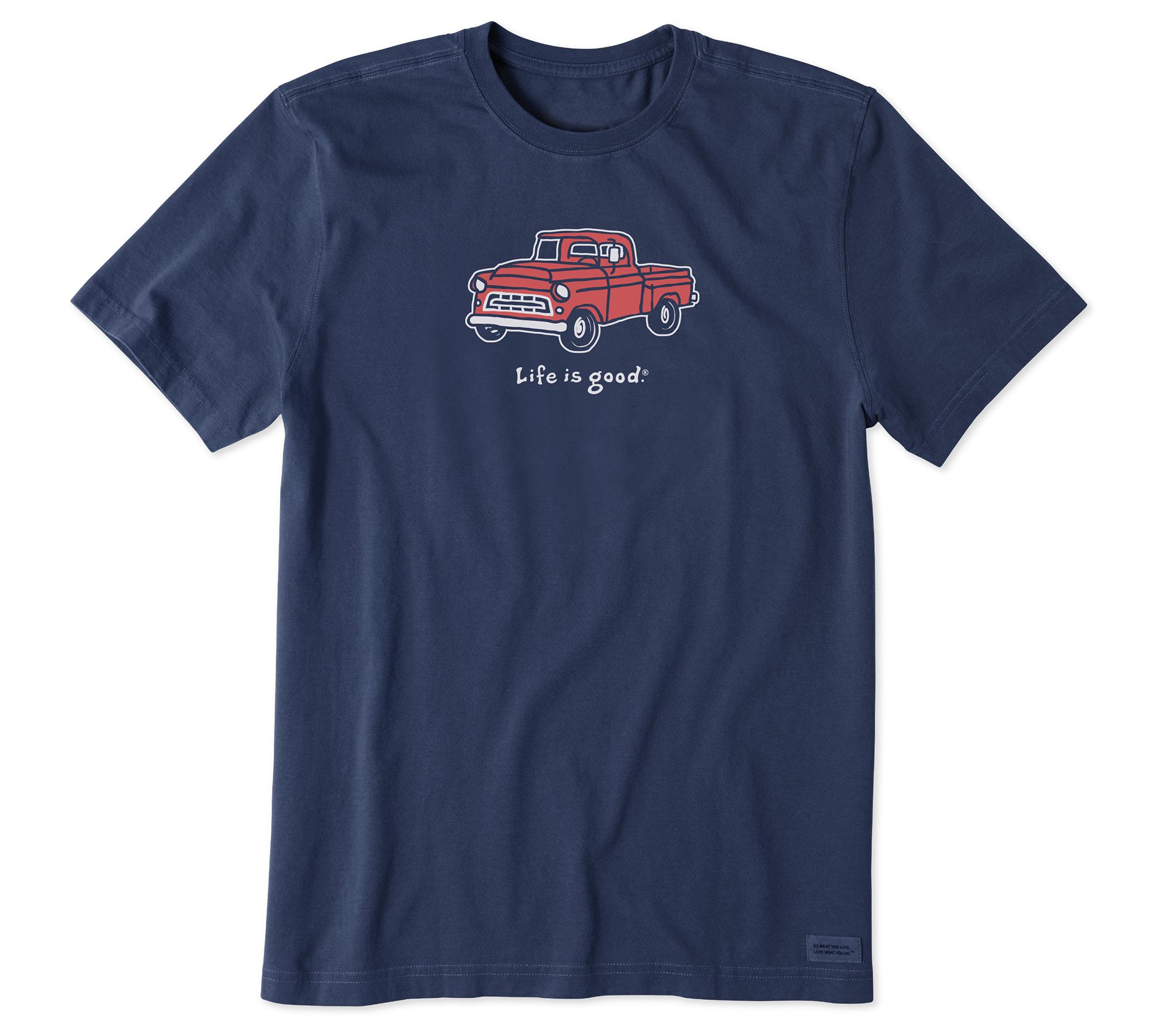 Life is Good Men's Vintaged Pickup Truck Crushe  r Tee