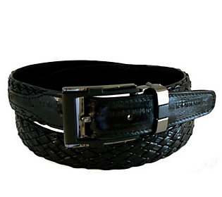 Lee Sands Mens Woven Eelskin Belt