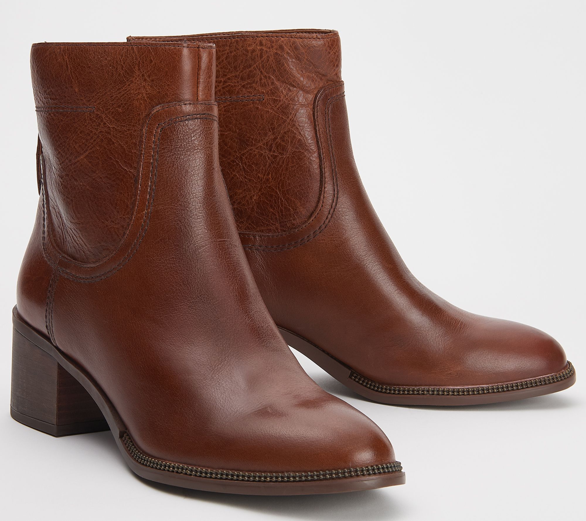 franco sarto leather ankle booties
