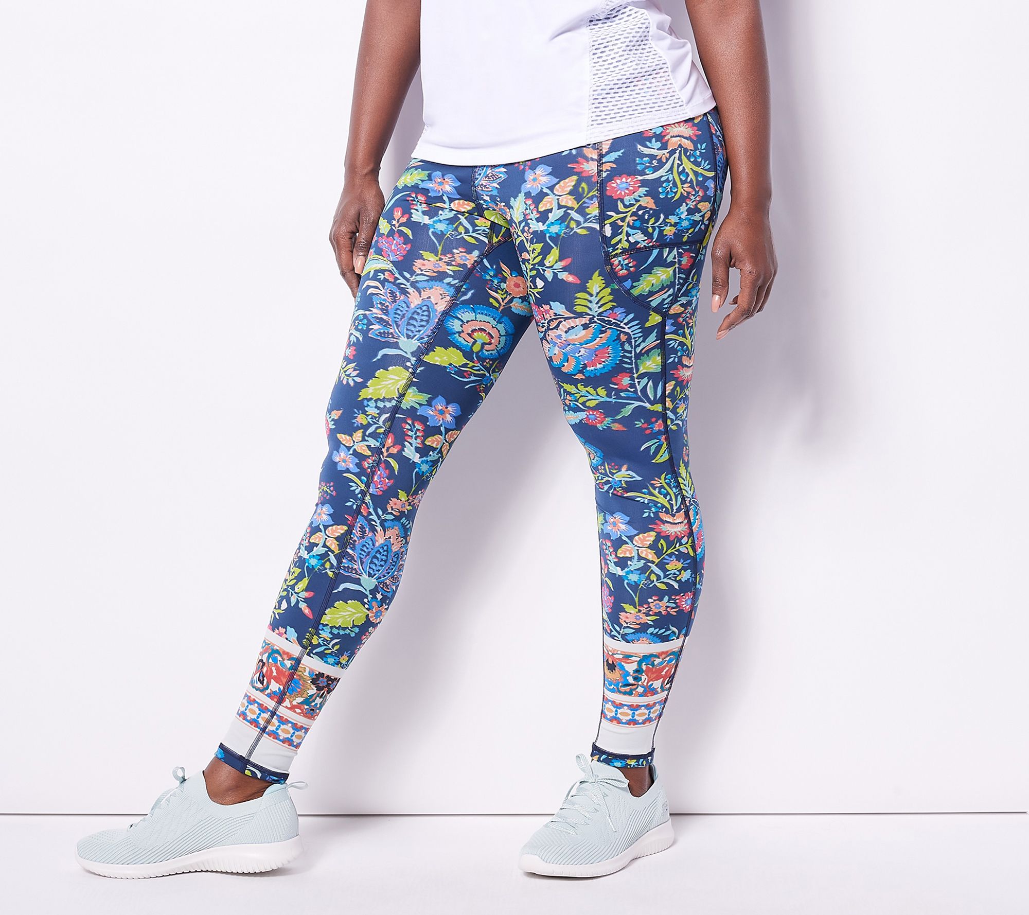 As Is Tolani Collection Printed Leggings withSide Pockets