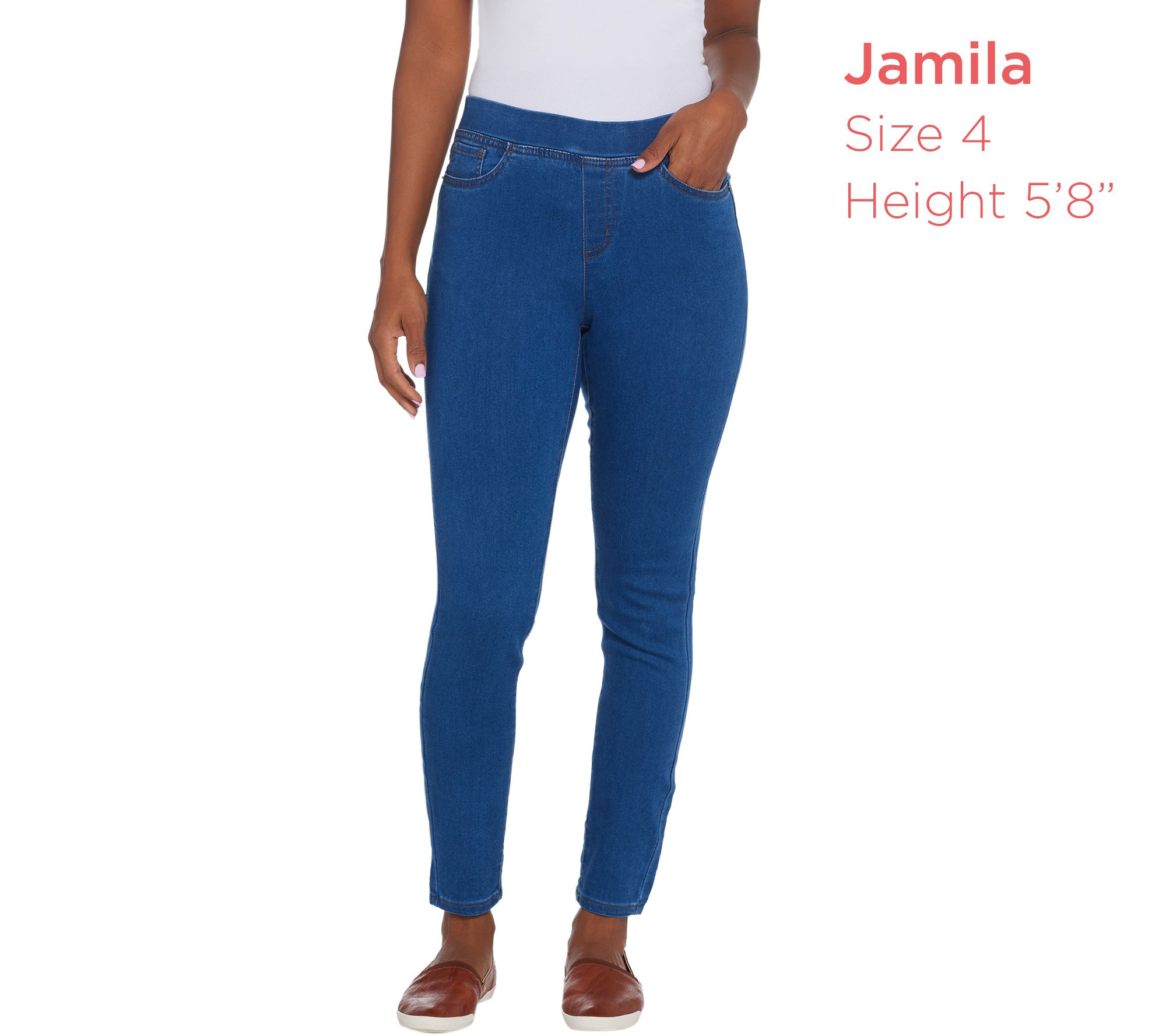 qvc jeans elastic waist