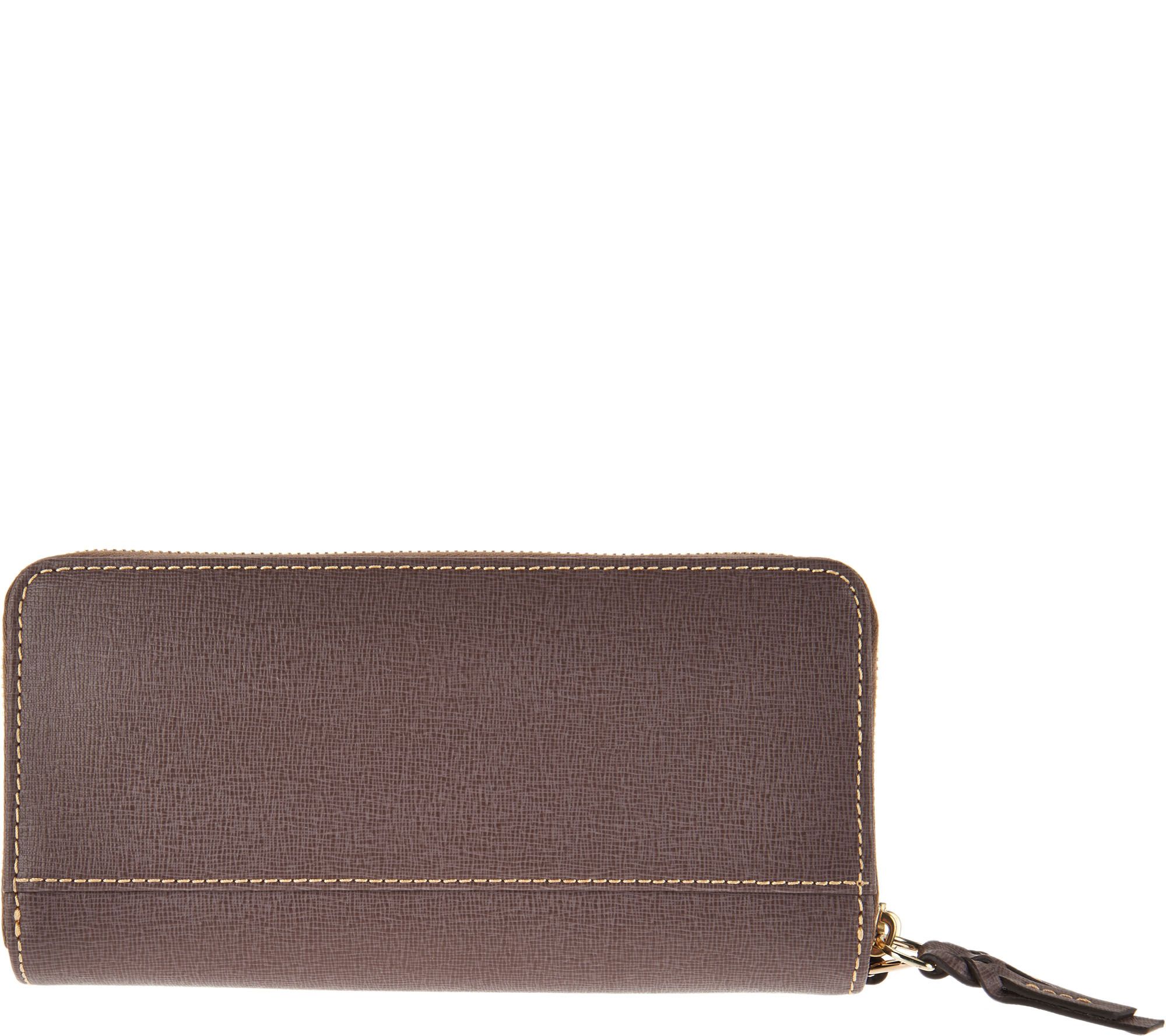 Dooney & Bourke Saffiano Leather Double Zip Wallet Page 1 —