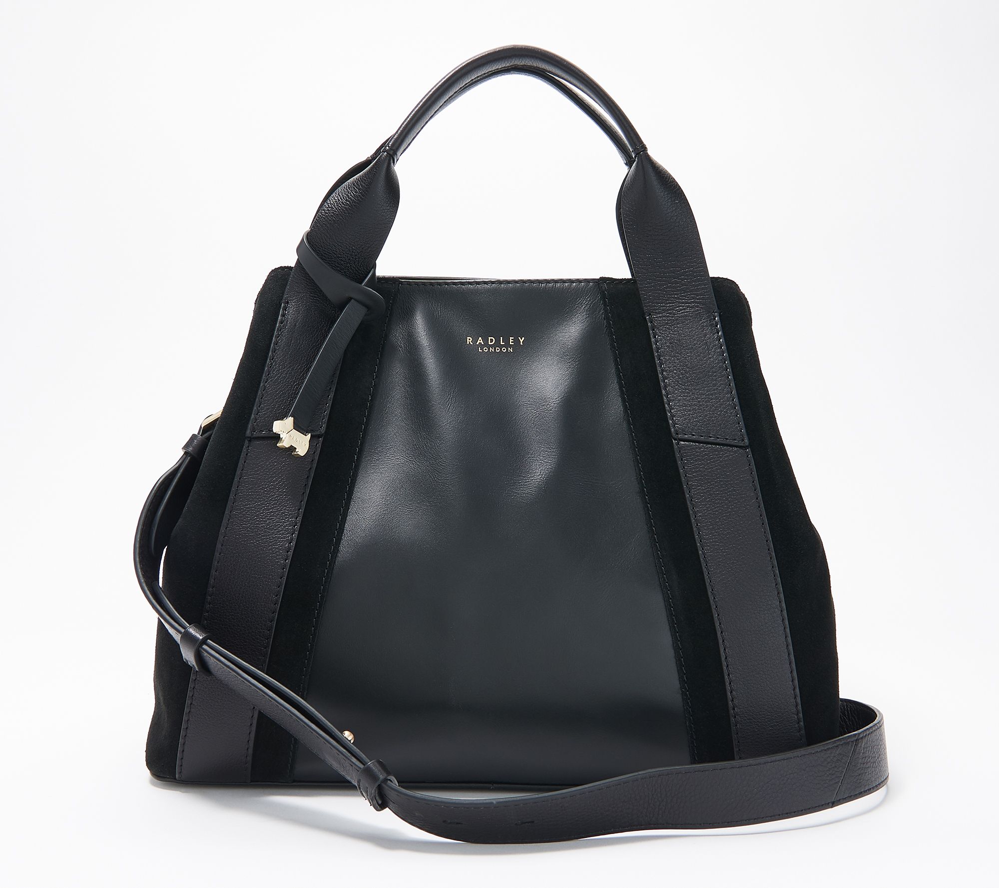 radley black leather handbag