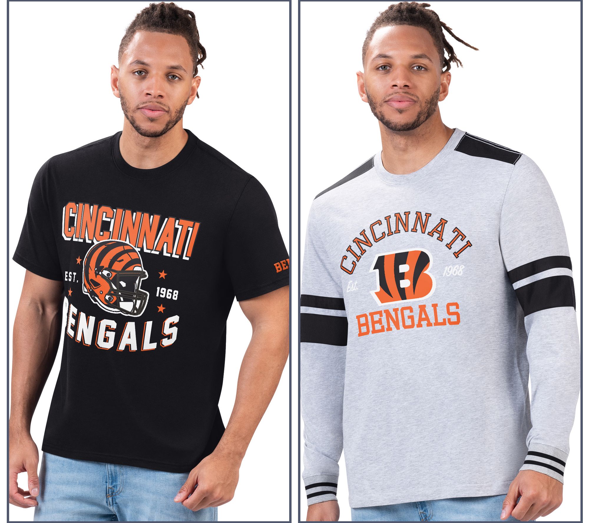 NFL Officially Licensed Short & Long Sleeve T-Shirt Set