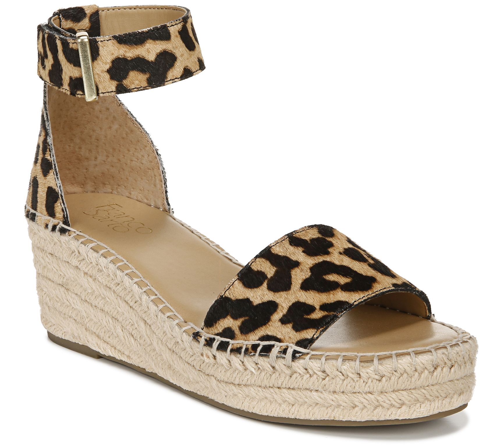 franco sarto clemens espadrille wedge sandal leopard