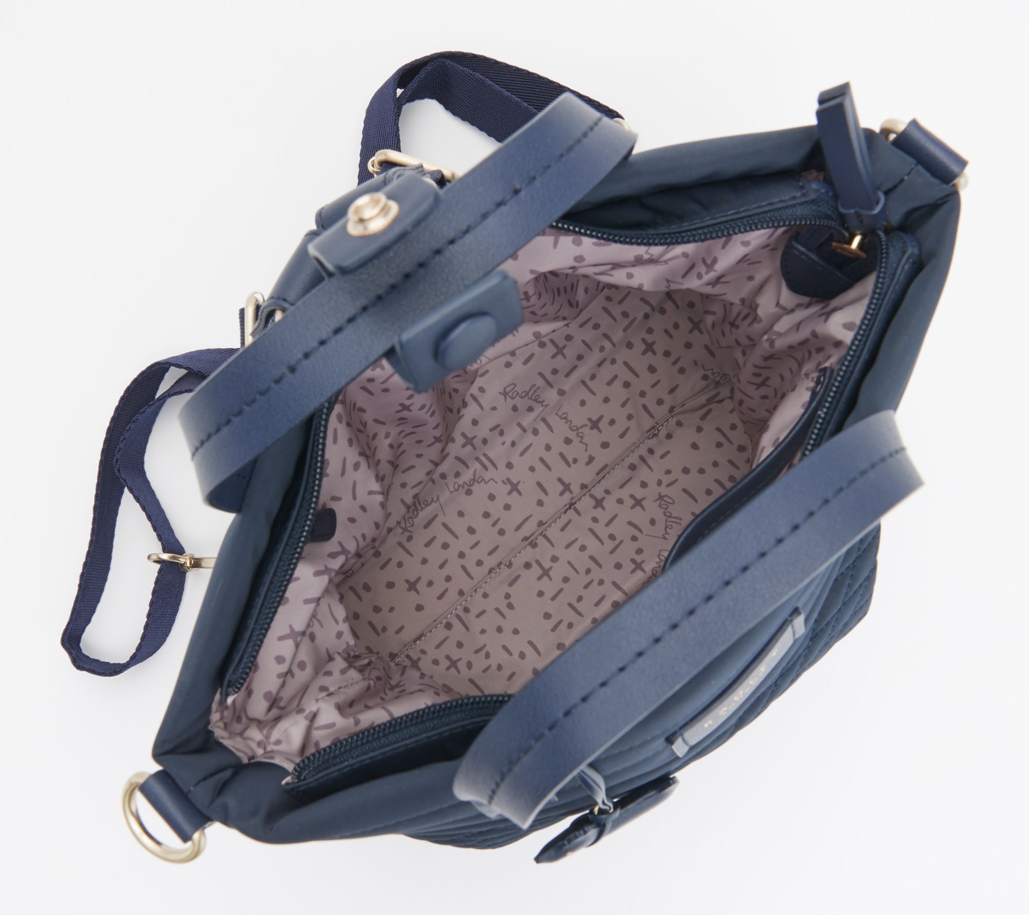 radley large zip top backpack