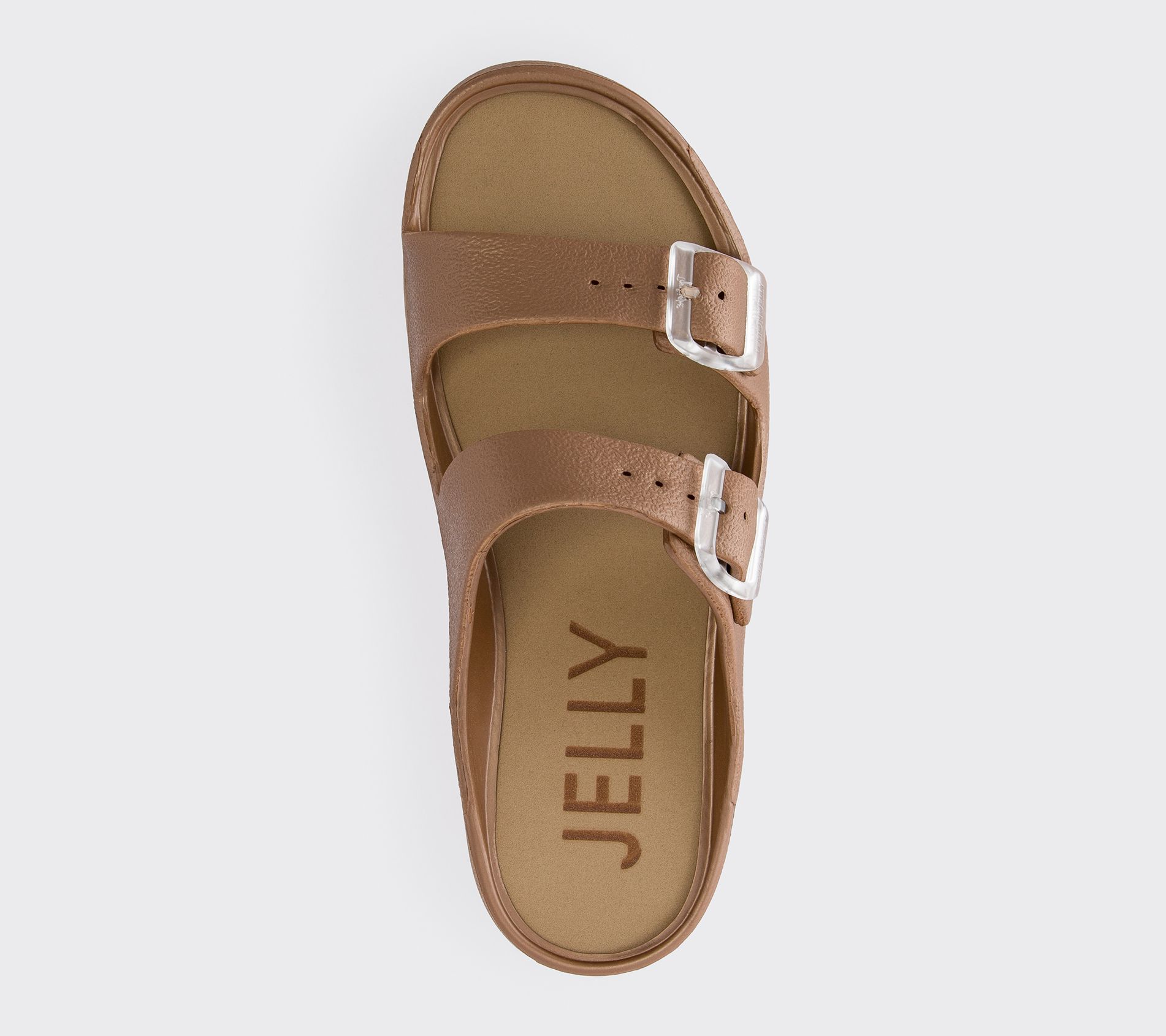 Lemon Jelly Double Band Slide Sandals -__ Fenix