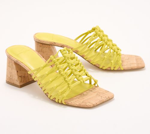 Mules de Cuero con Tacón Marc Fisher LTD