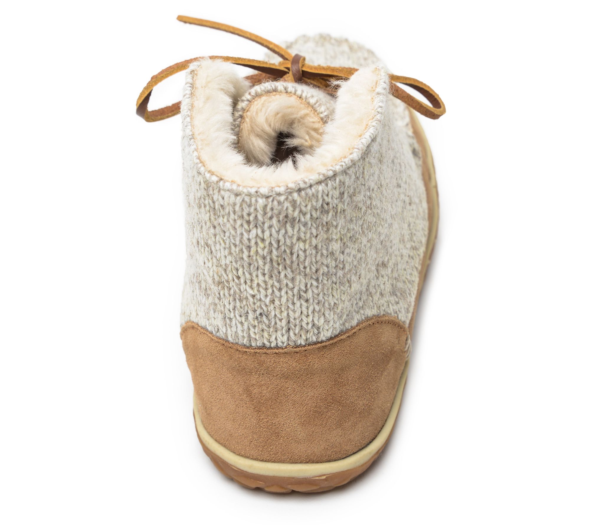 warm lined lace up bootie