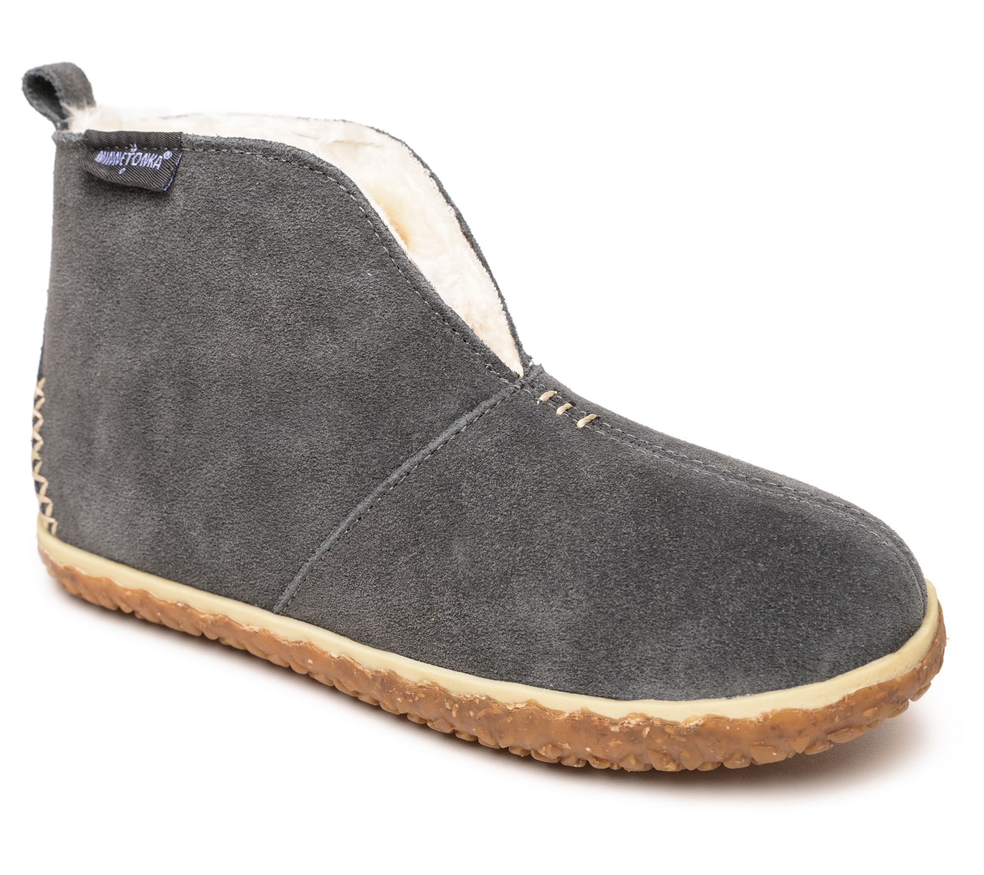 Minnetonka Women's Slip-On Suede Bootie Slippers - Tucson