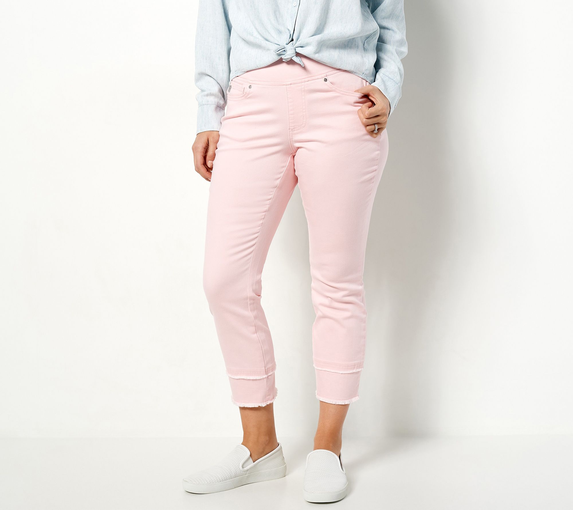 Belle by Kim Gravel TripleLuxe Reg Twill Crop Straight-Leg