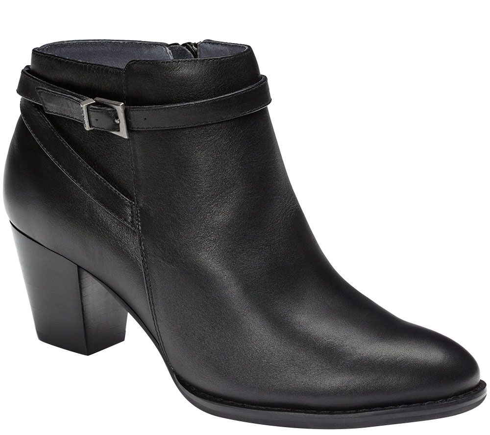 Vionic w/ Orthaheel Orthotic Leather Ankle Boots - Upton