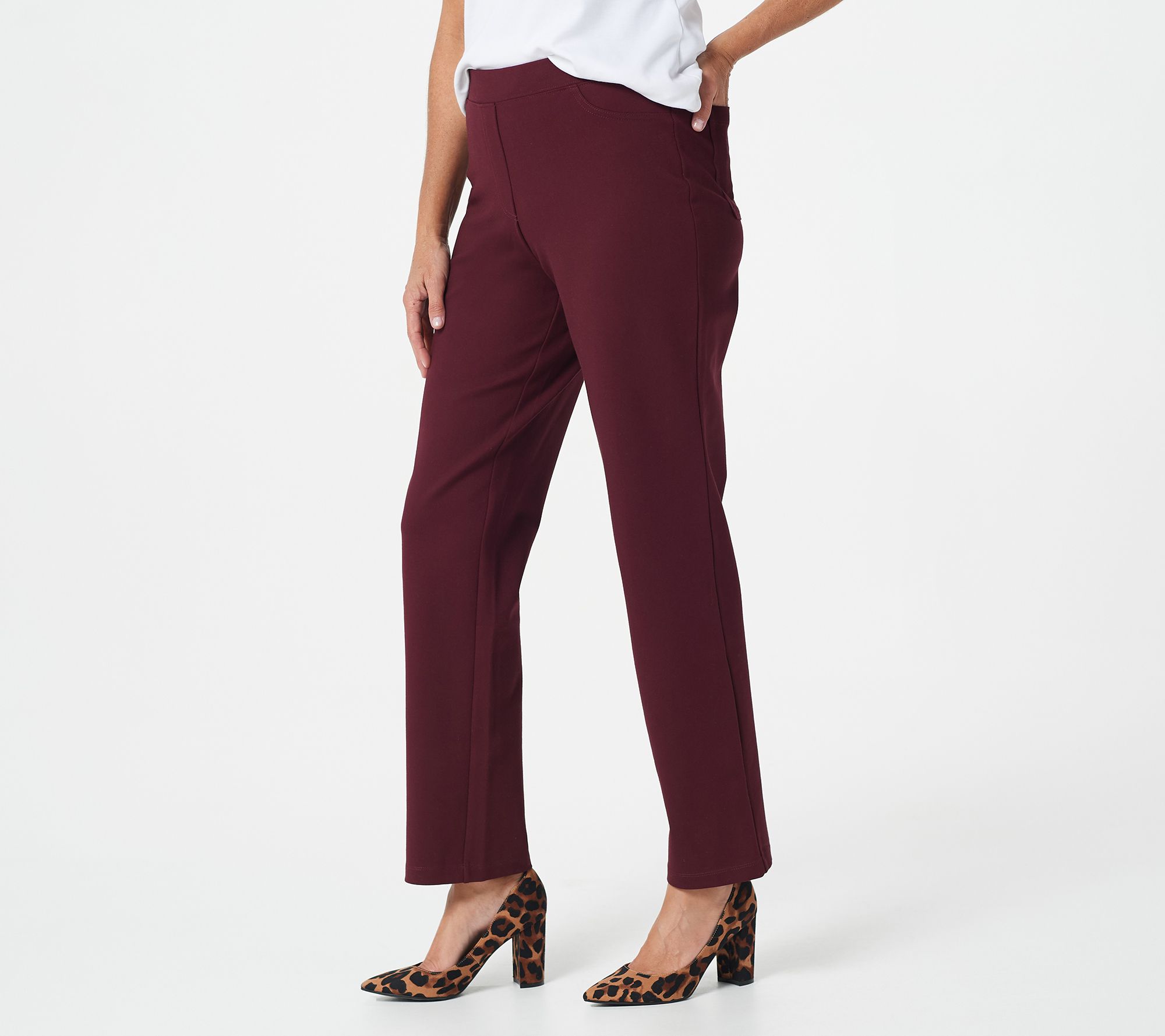 susan graver straight leg pants