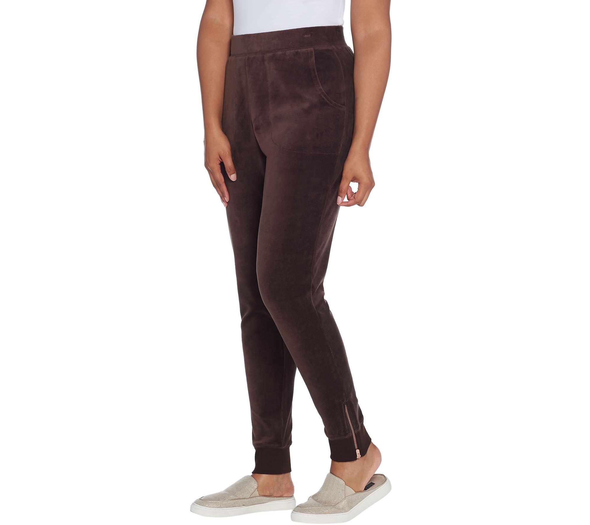 brown straight leg joggers