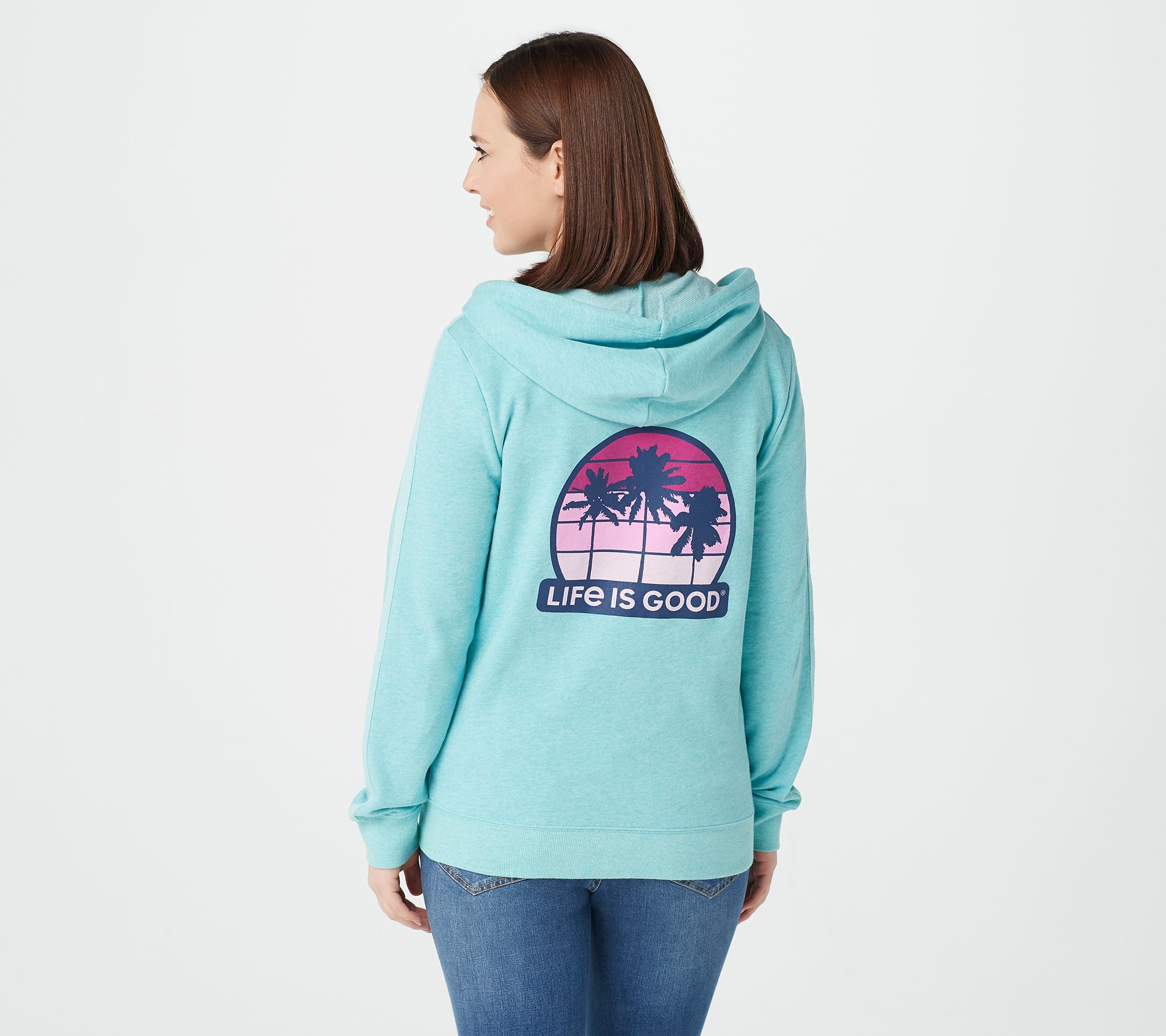 DELIGHT Womens French Terry Regular Fit Zip up Hoodie