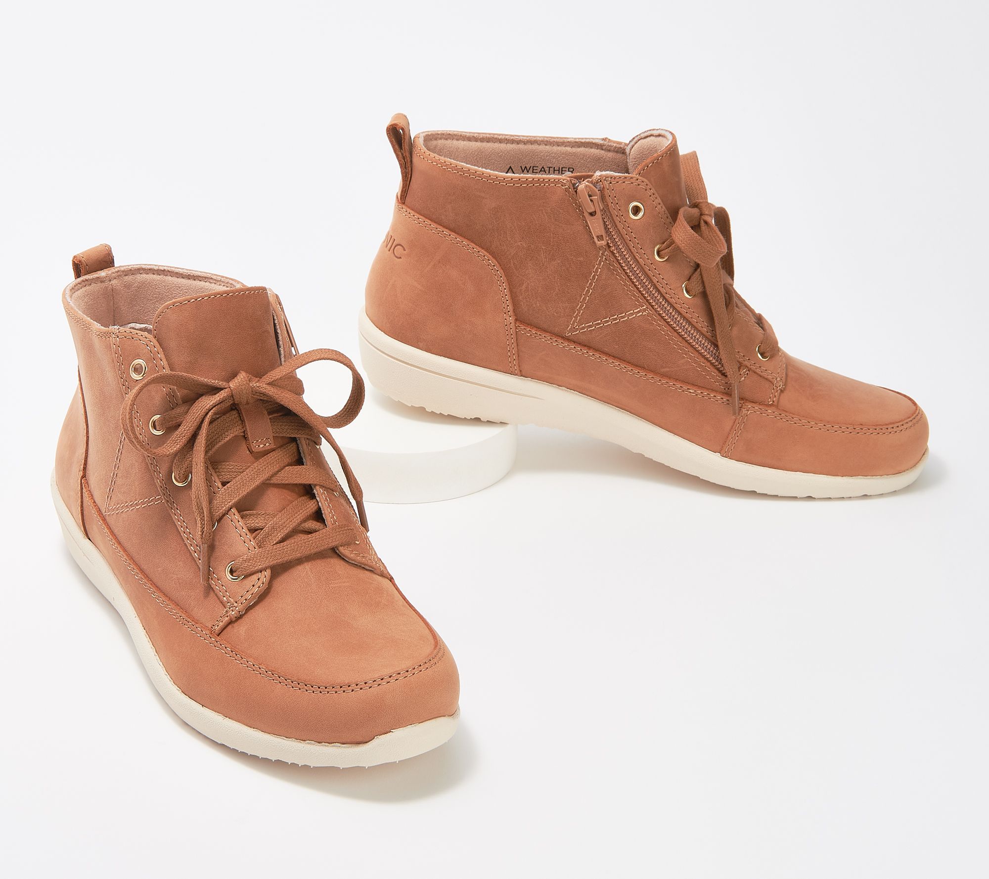 vionic shawna water resistant suede high top sneaker booties