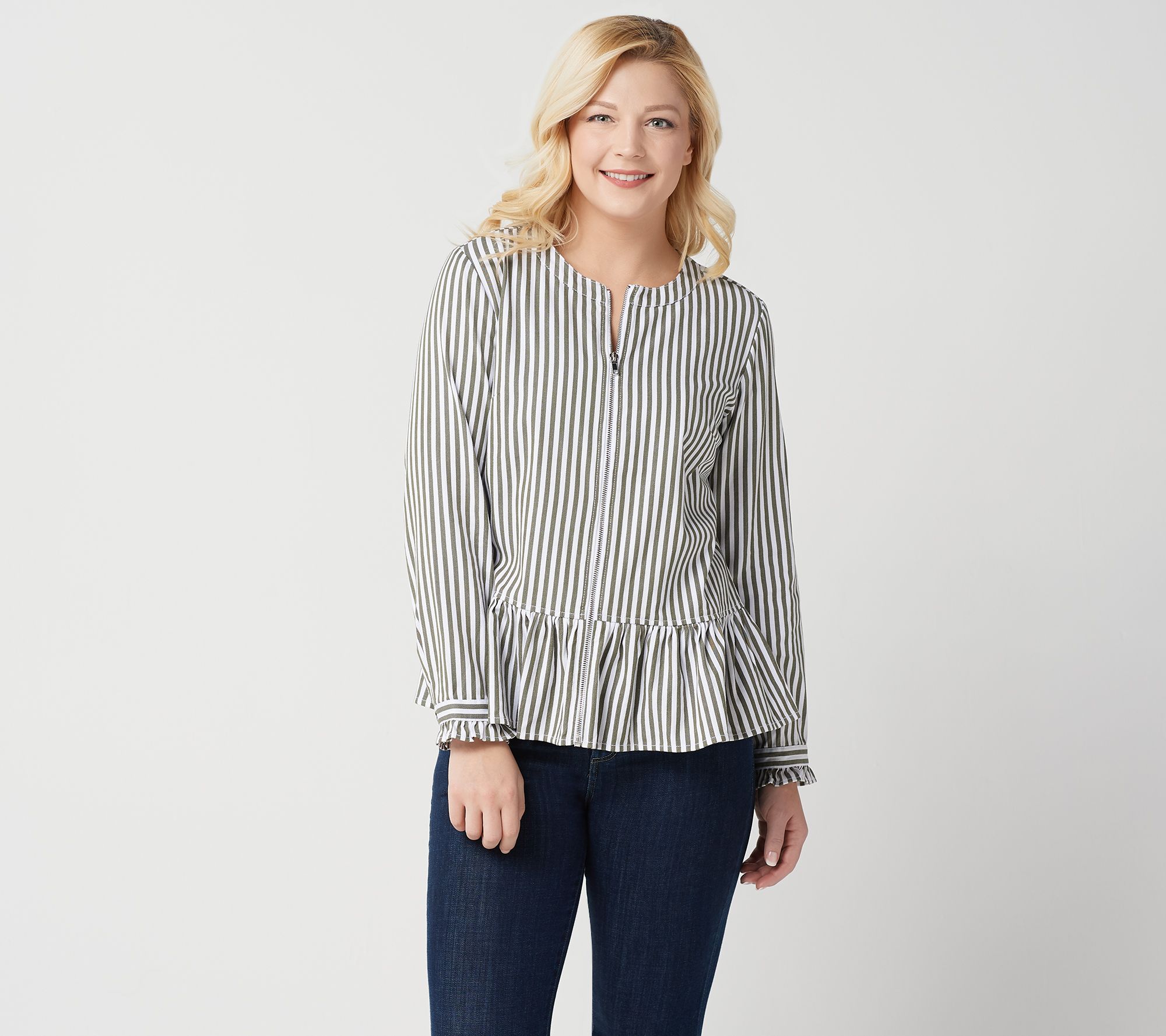 guess cotton denim peplum jacket