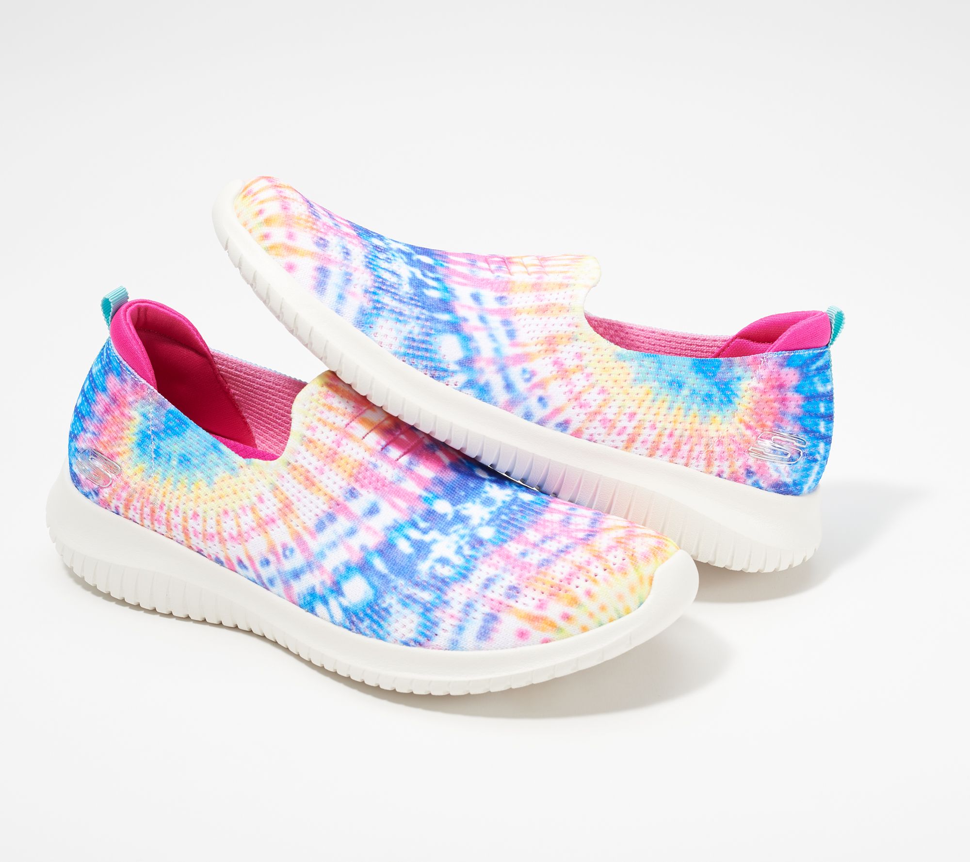 Skechers Ultra Flex Flat Knit Slip-On Shoes- Harmonious - QVC.com