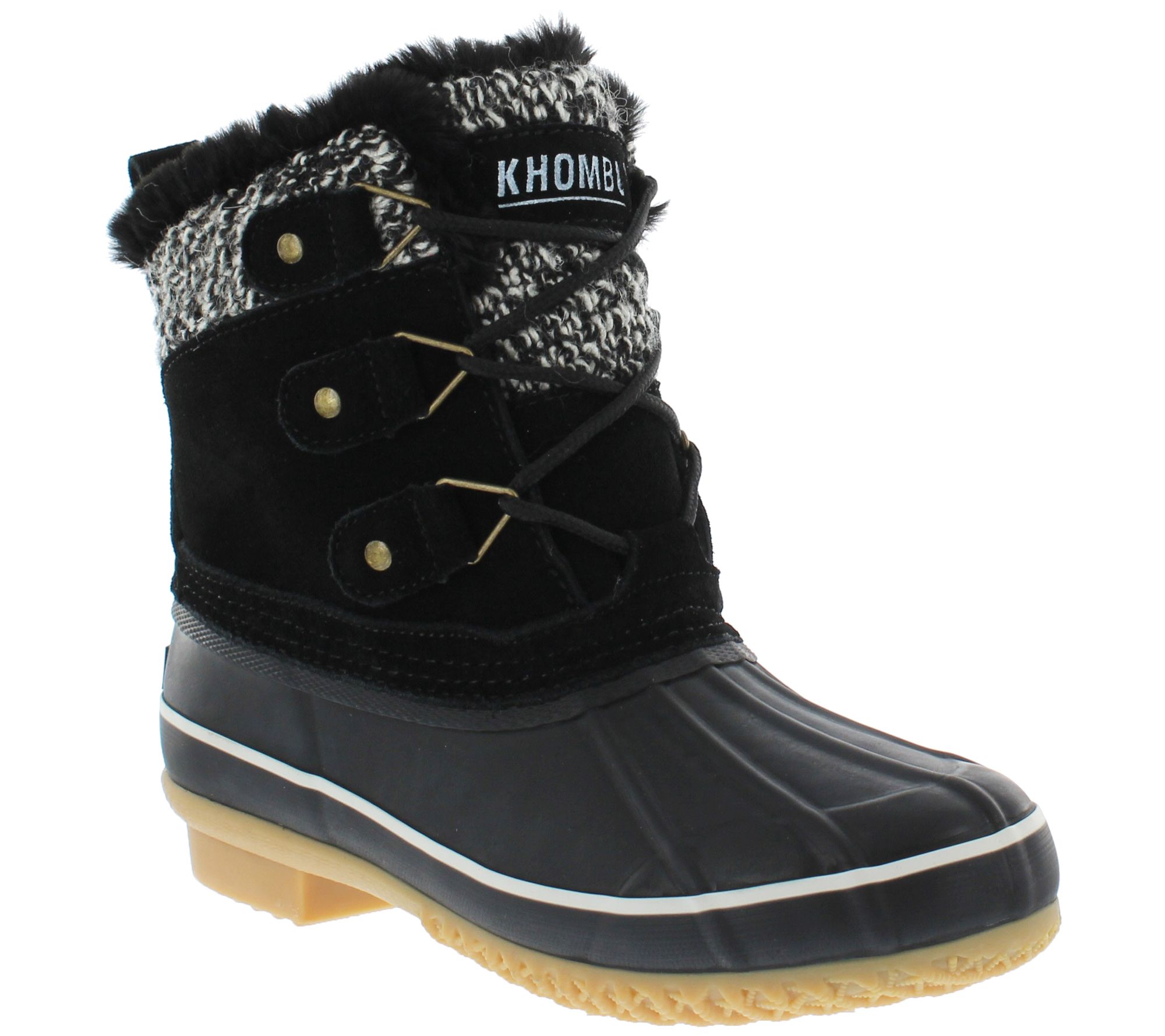 khombu boots shearling trim boot