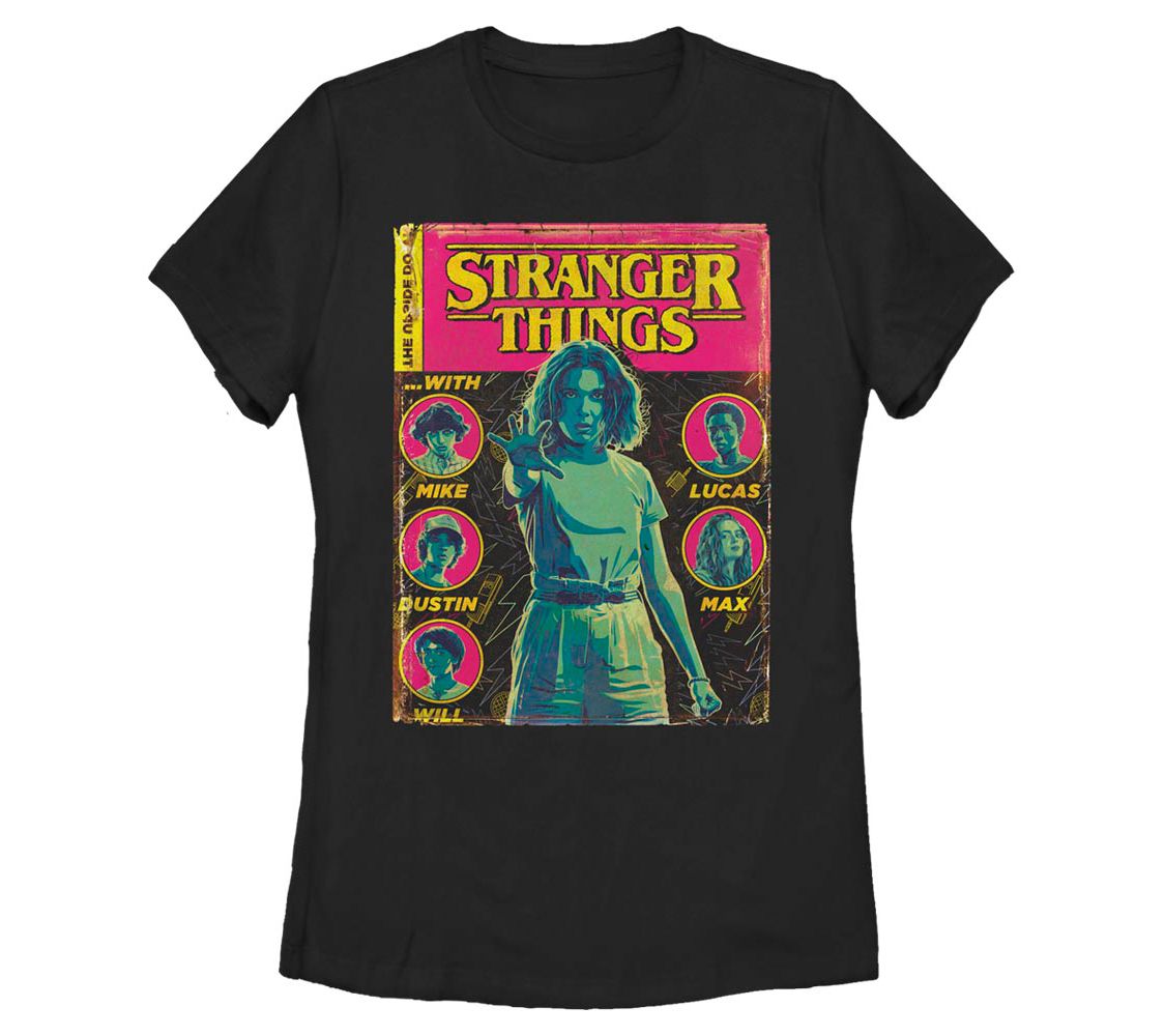 Fifth Sun Women's Stranger Things Comic Cover B ack Tee