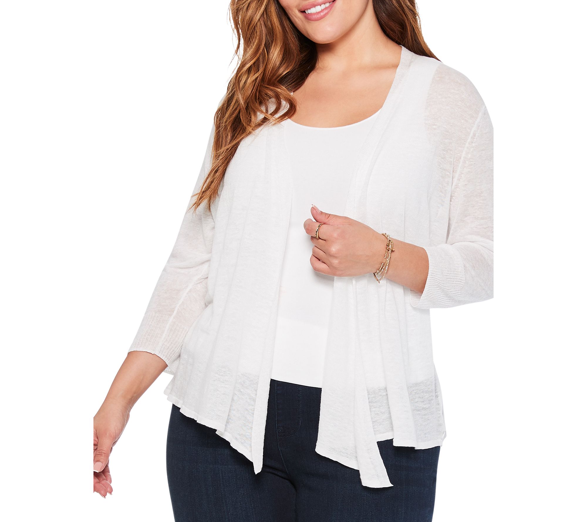 NIC+ZOE Plus Four-Way Cardy - Paper White