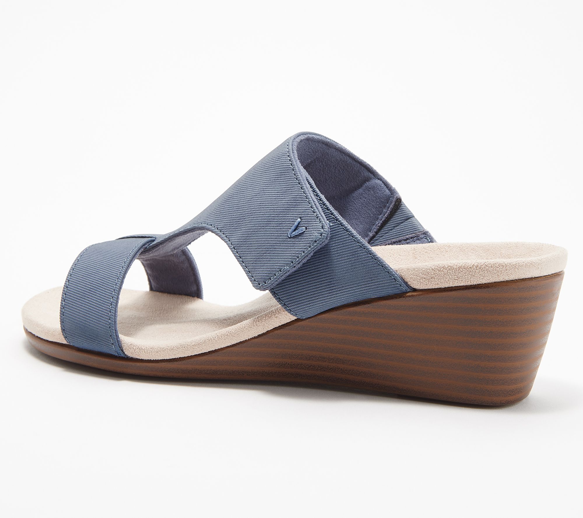 Vionic Adjustable Slide Wedge Sandals - Regina - QVC.com