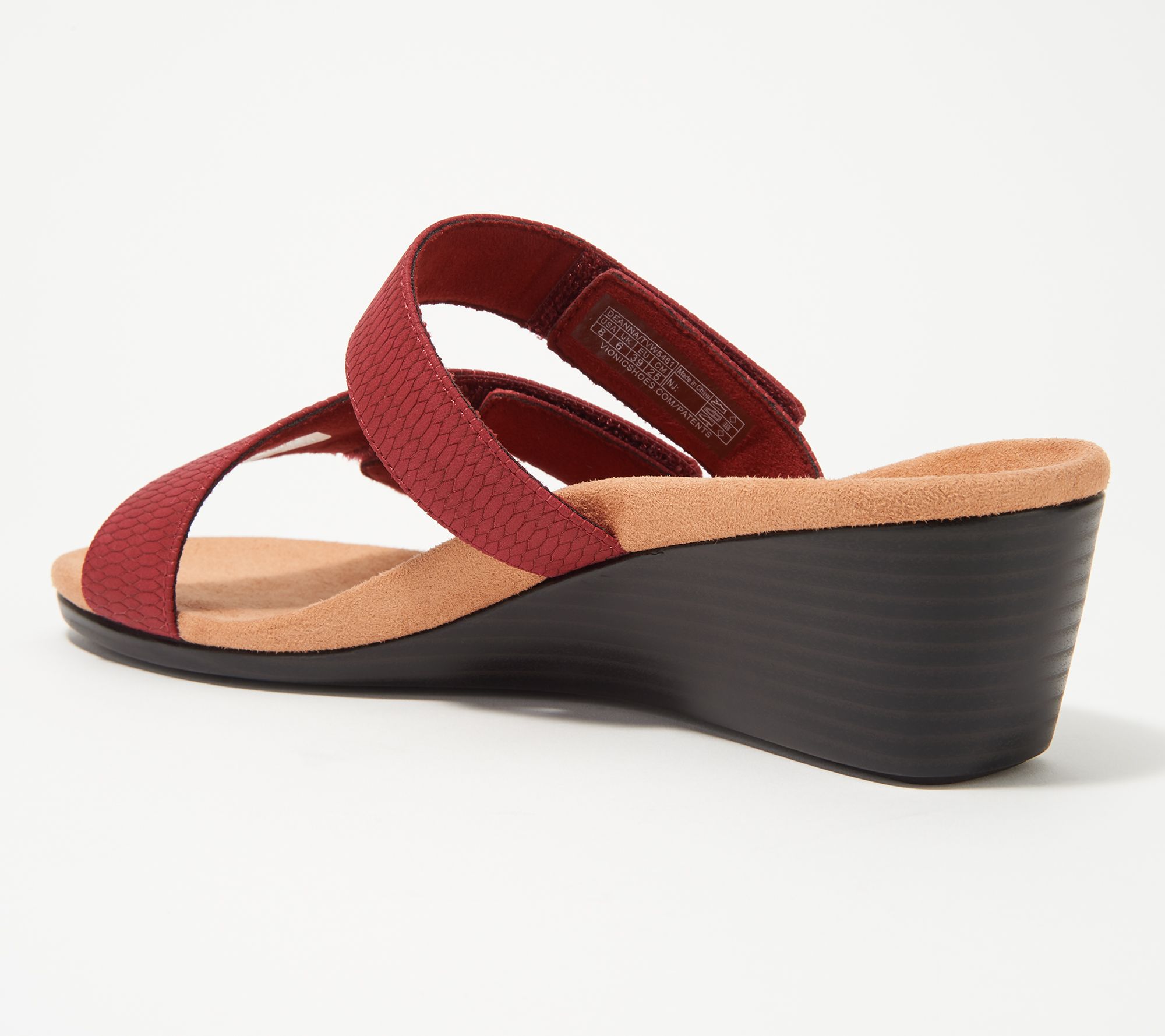 deanna leather and jute wedge