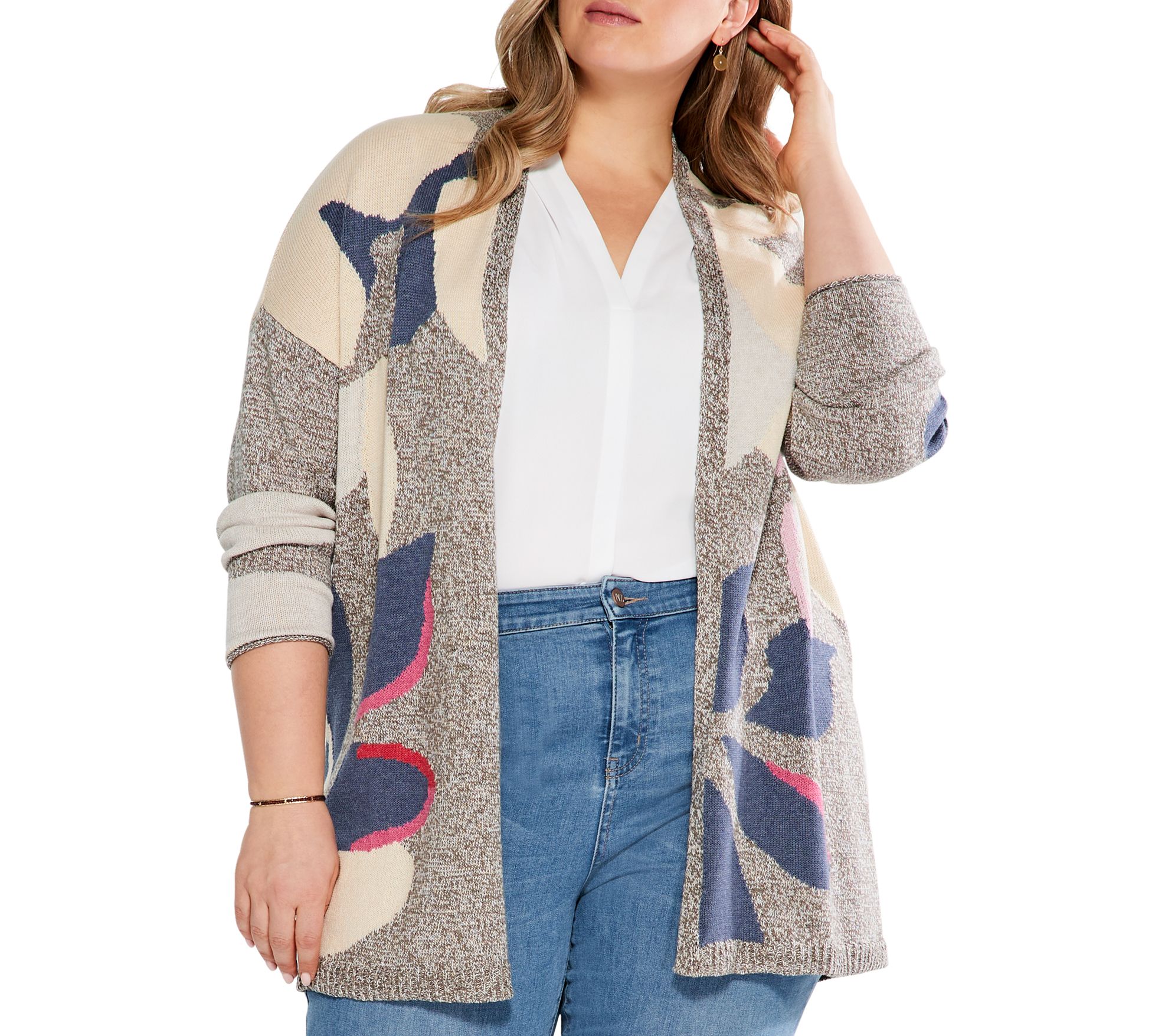 Nic + Zoe Plus Petal Blues Cardigan