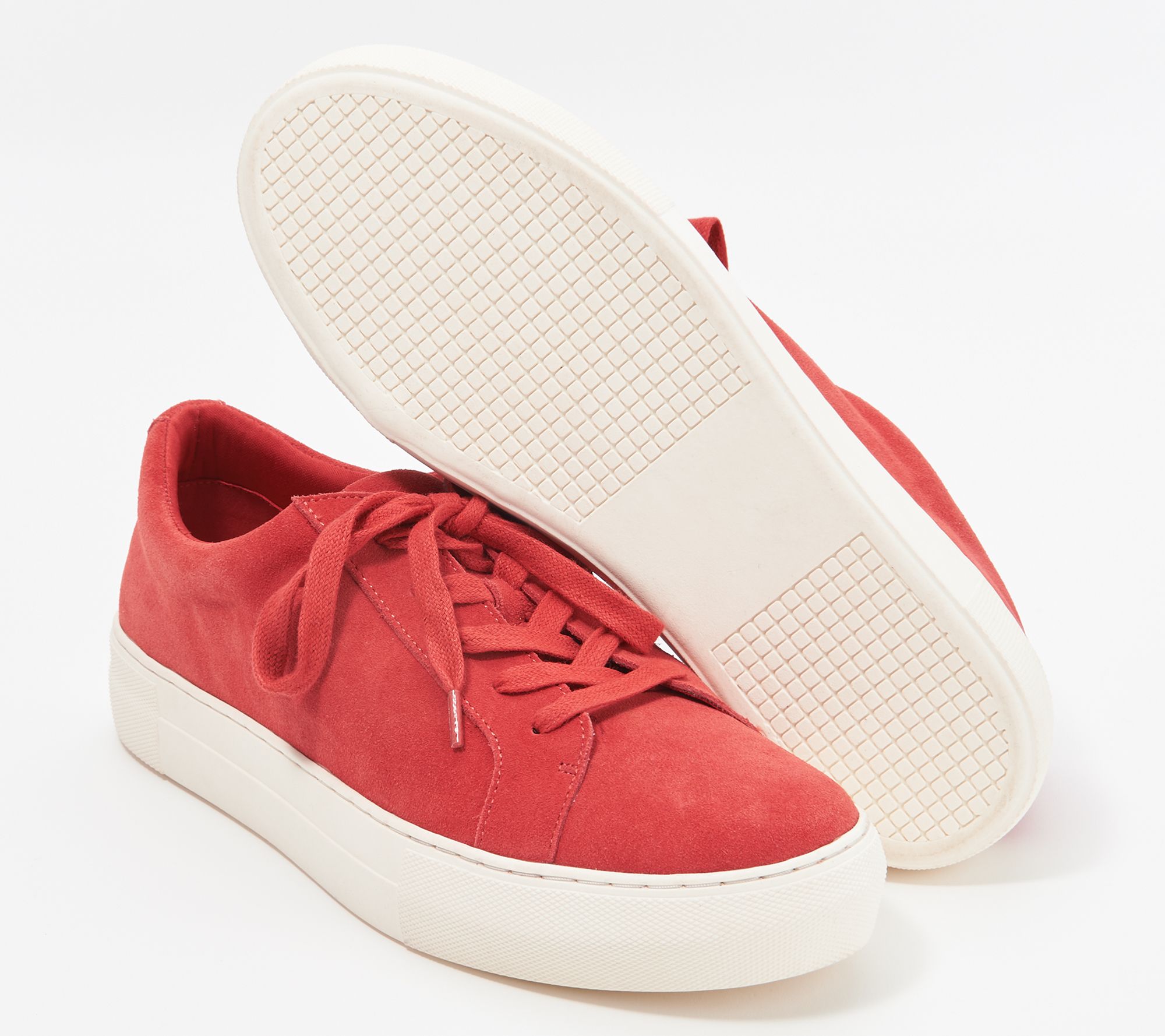 Laurie Felt Suede Tennis Shoes - QVC.com