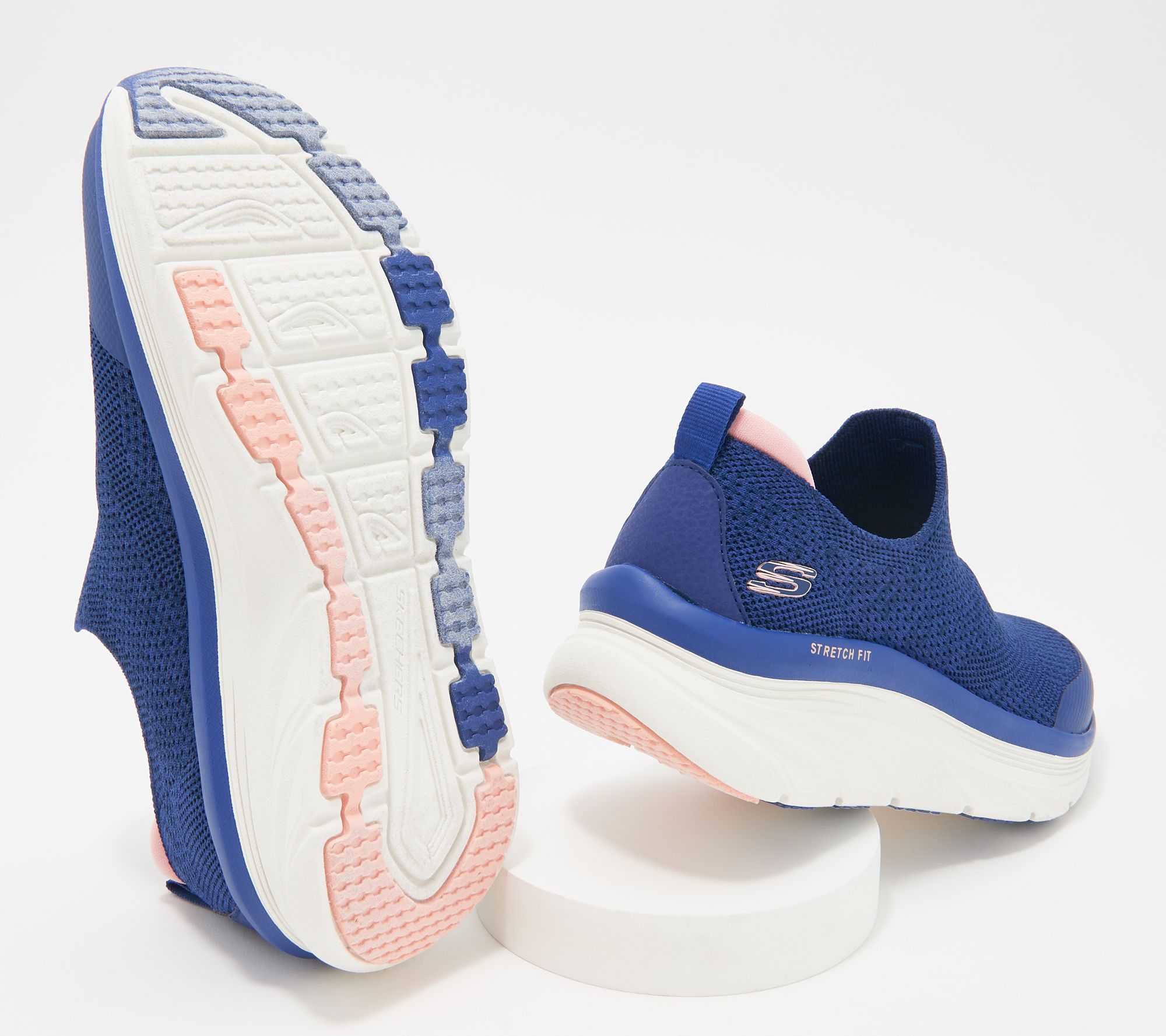 Skechers Stretch Fit D'Lux Walker Slip-On Shoes- Quick Upgrade - QVC.com