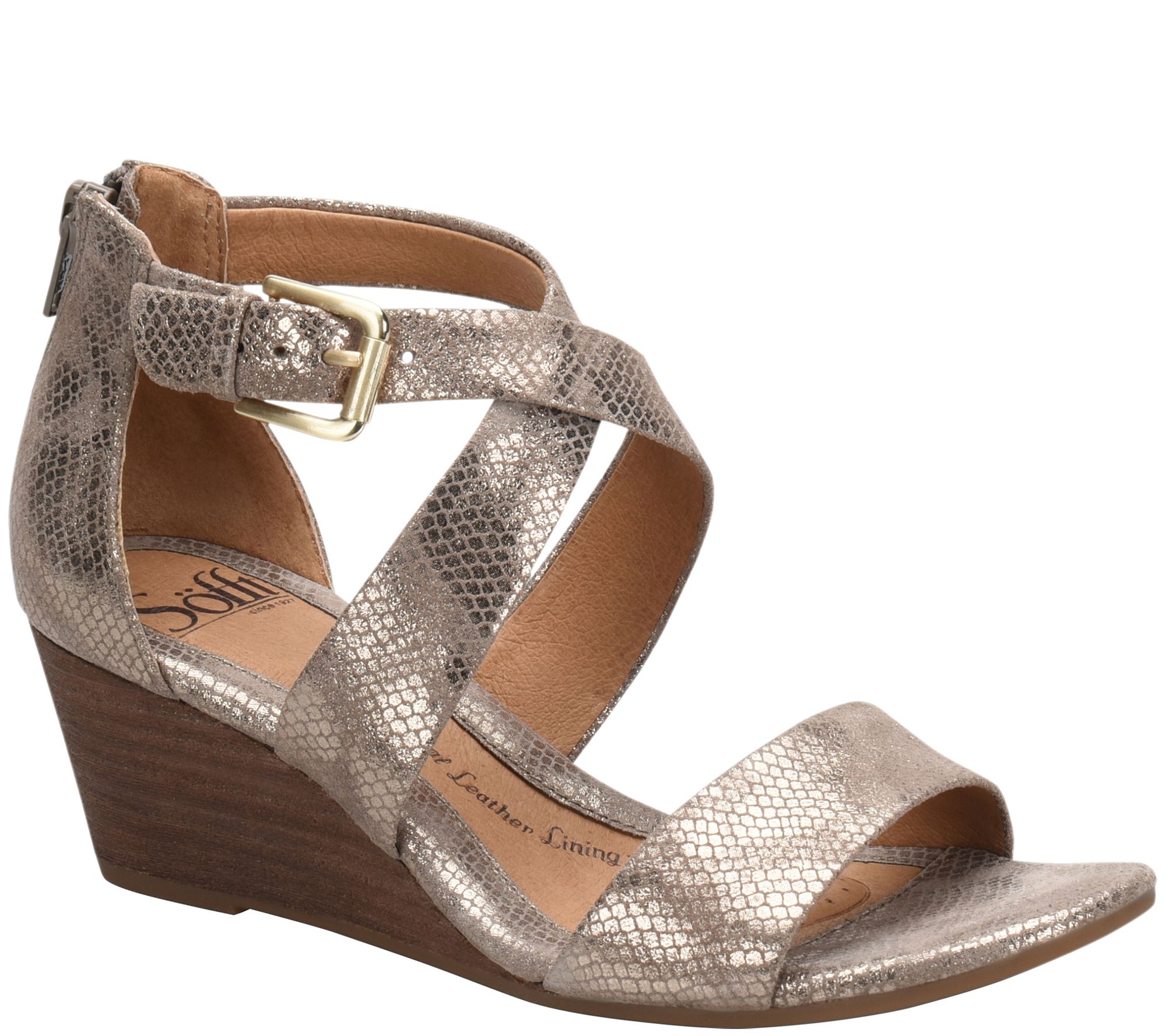 Sofft Leather Wedge Sandals - Mauldin - QVC.com