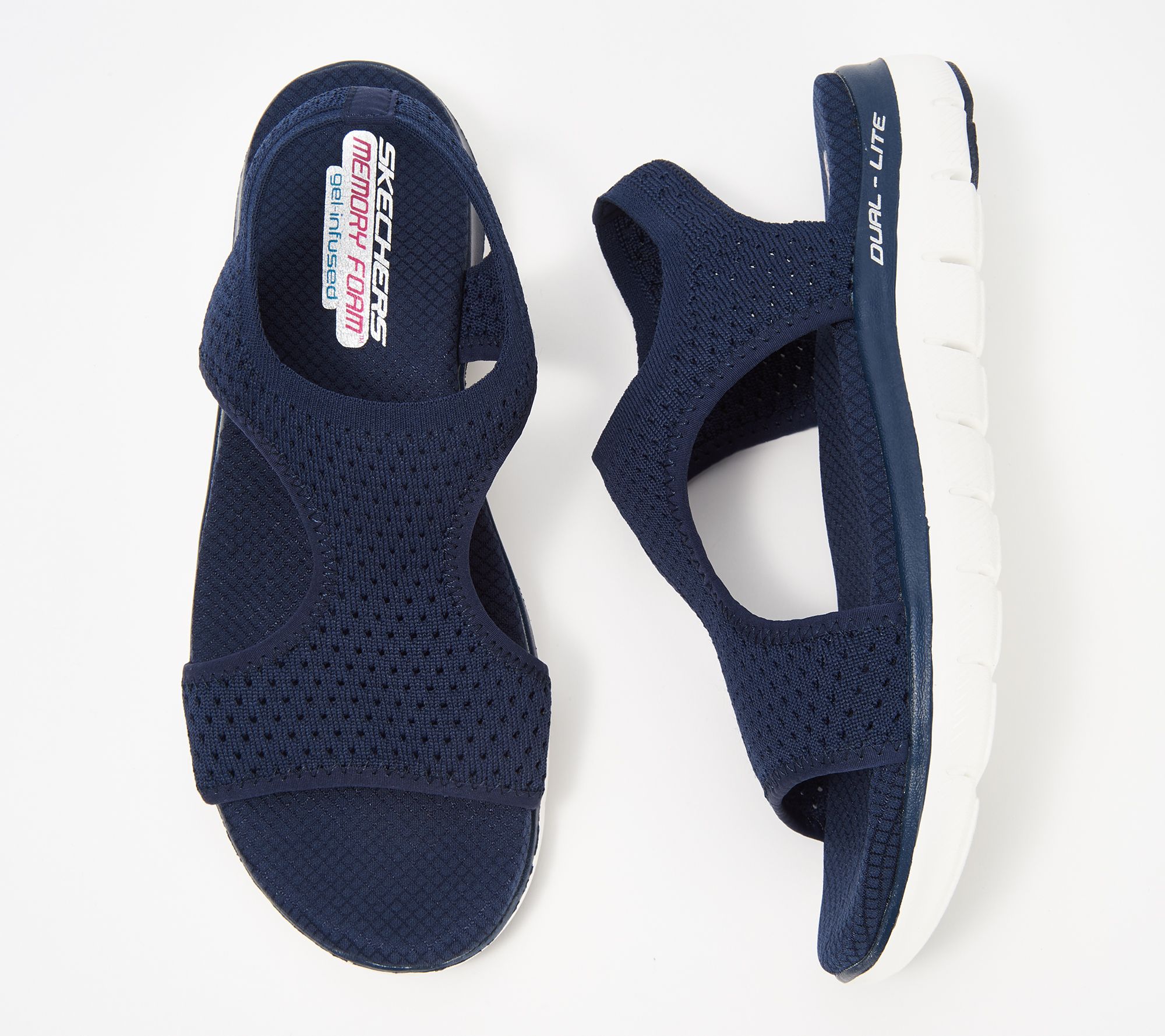 skechers knit cut out sport sandals