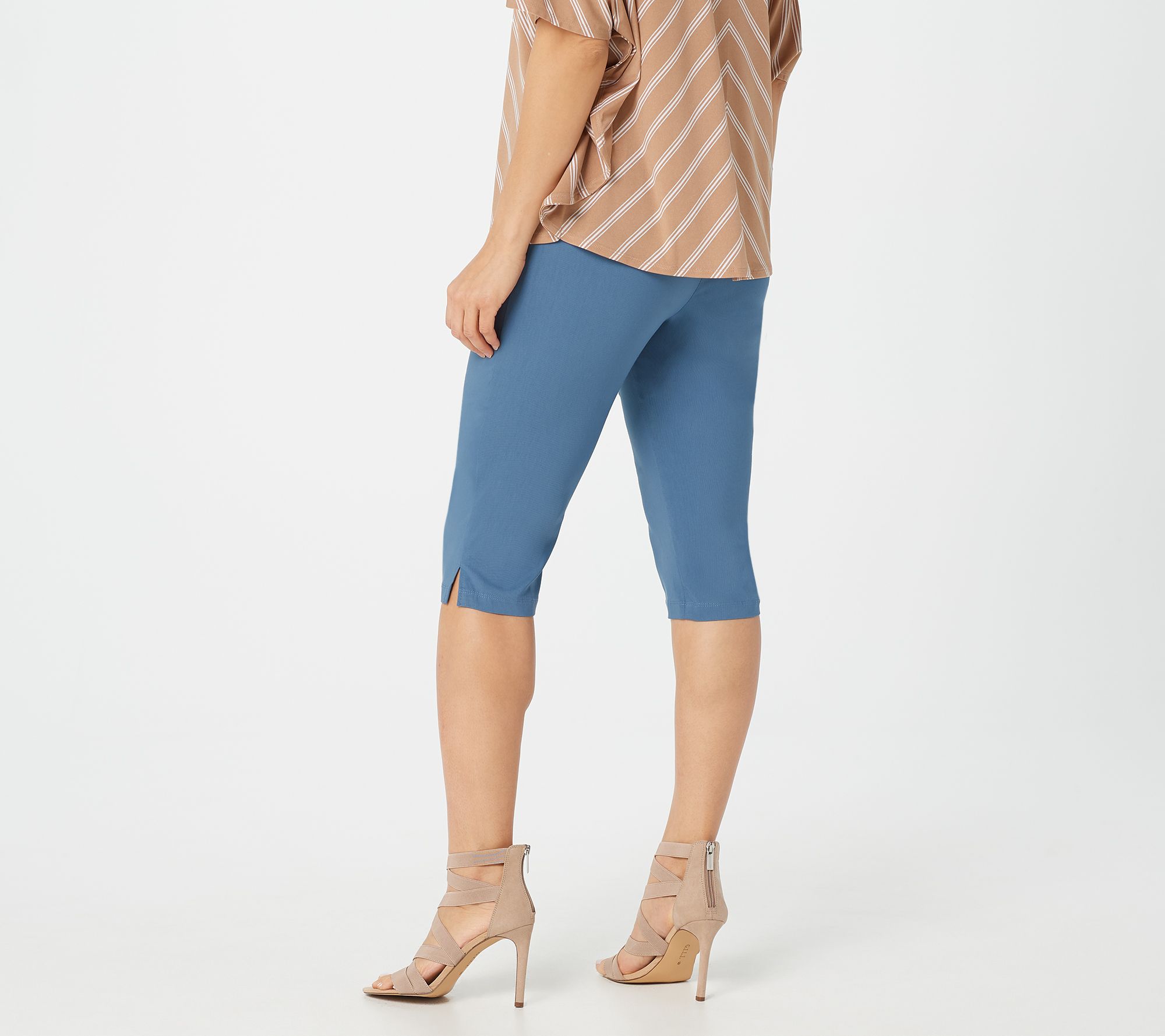 Susan Graver Ultra Stretch Pull-on Pedal Pushers with Pockets - QVC.com