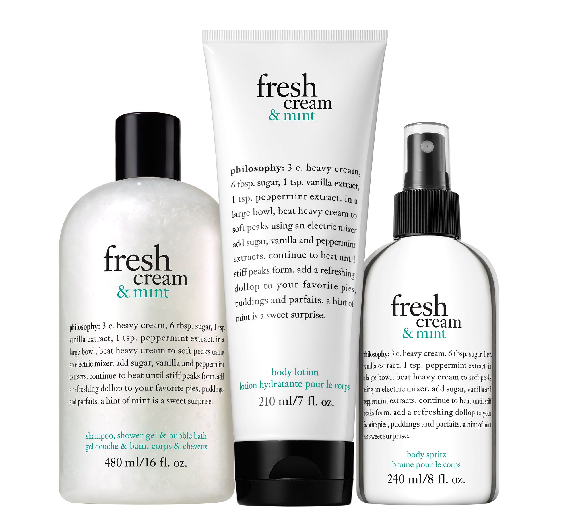 philosophy fresh cream & mint layering trio - Page 1 — QVC.com