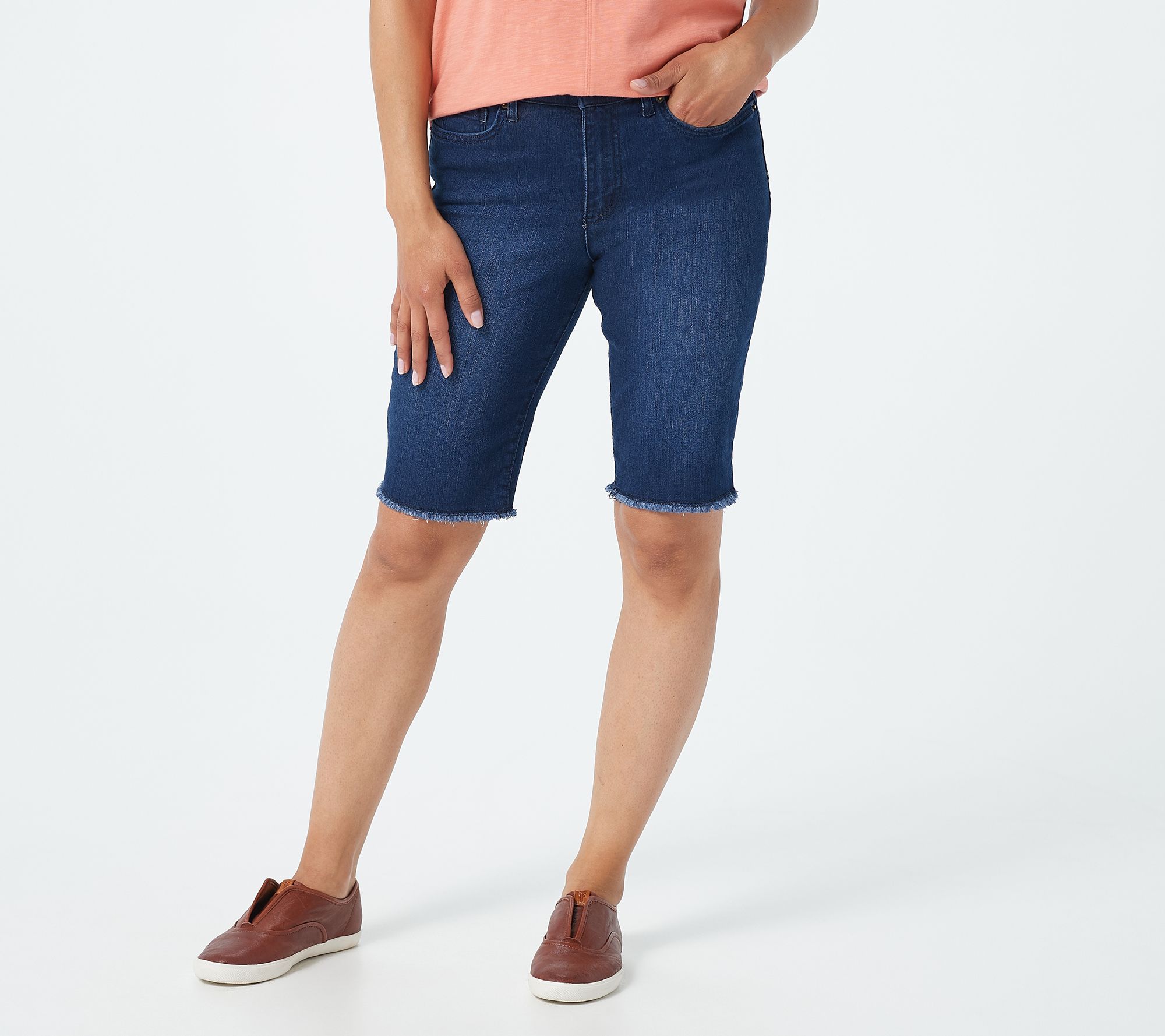 frayed bermuda shorts