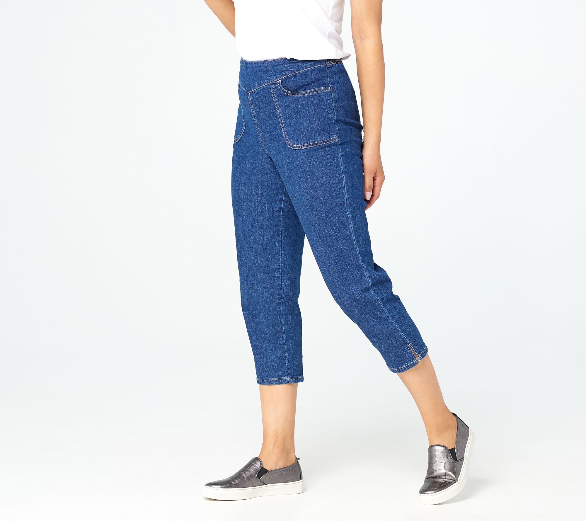 qvc jeans elastic waist