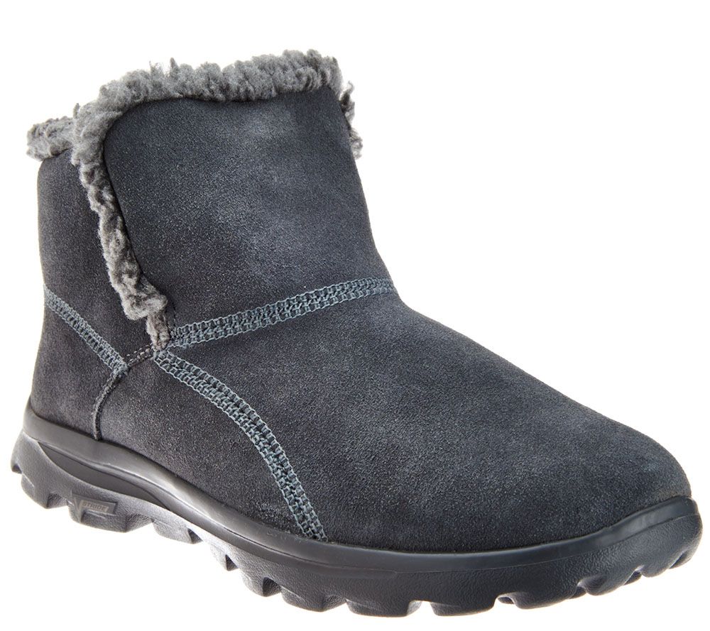 Skechers GOwalk Suede Faux Fur Boots w/ Memory FormFit-Imprint - Page 1 ...