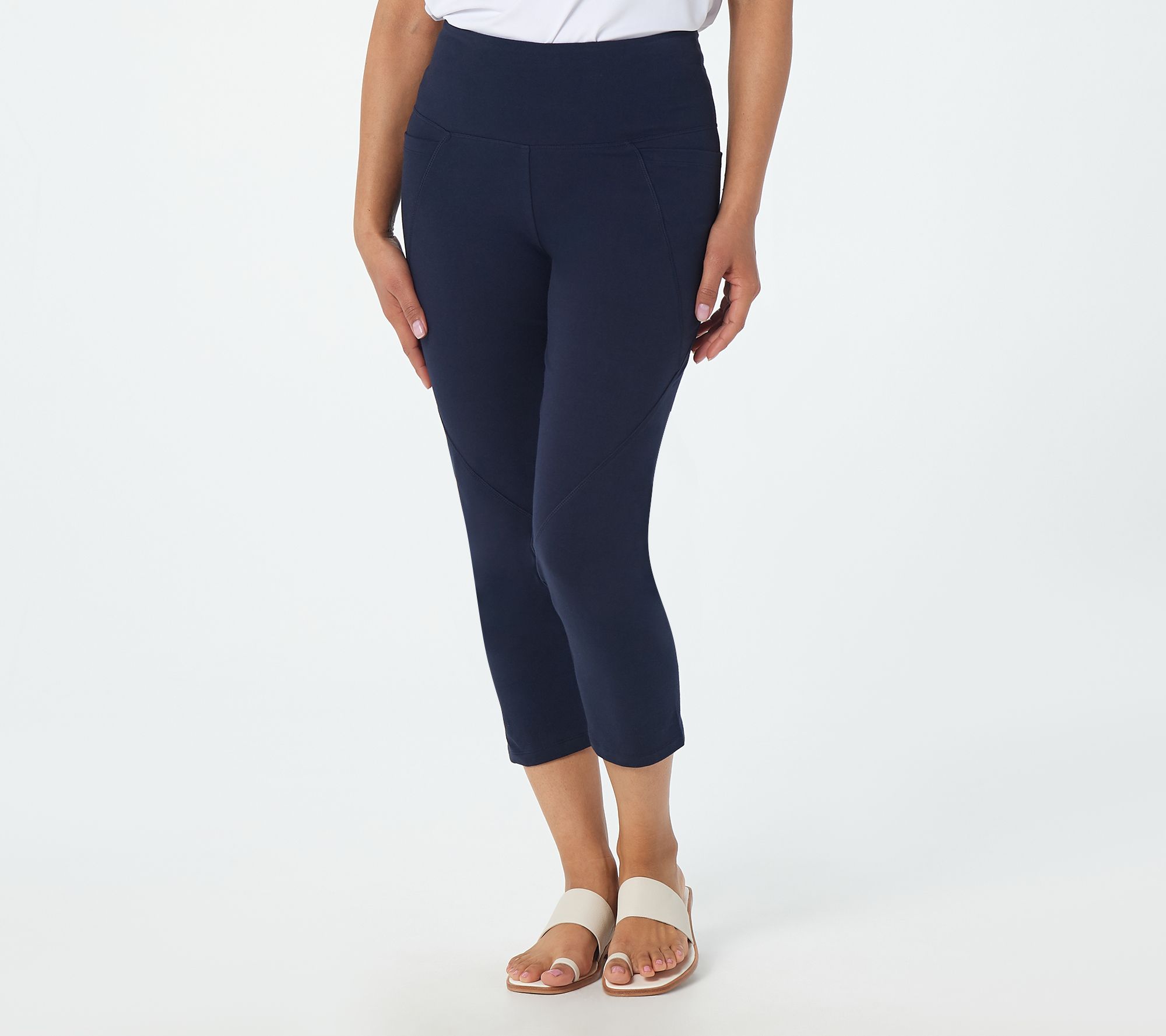 Women with Control Regular Tummy Control Seam Yoga Crop Pants