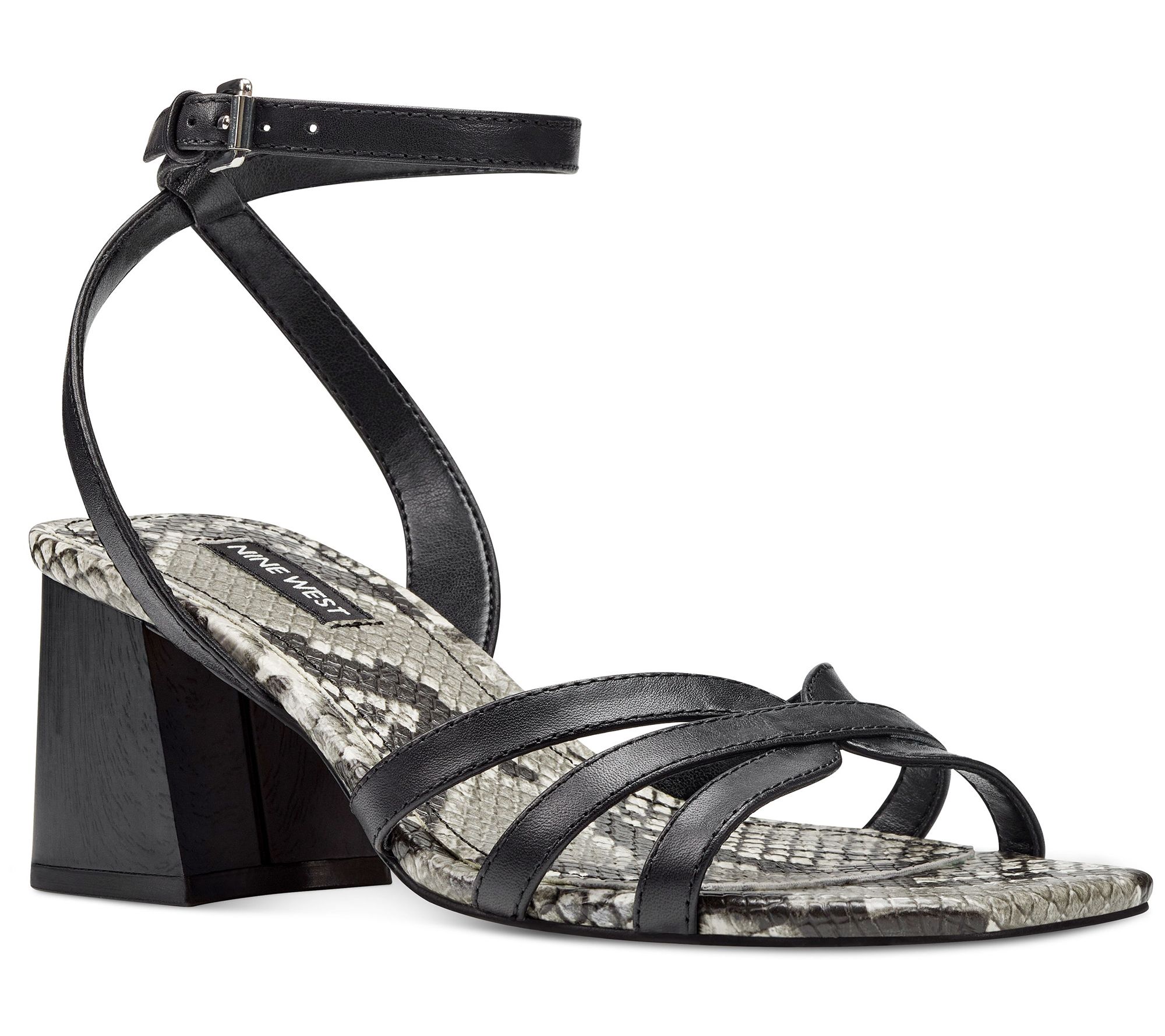 qvc block heel sandals