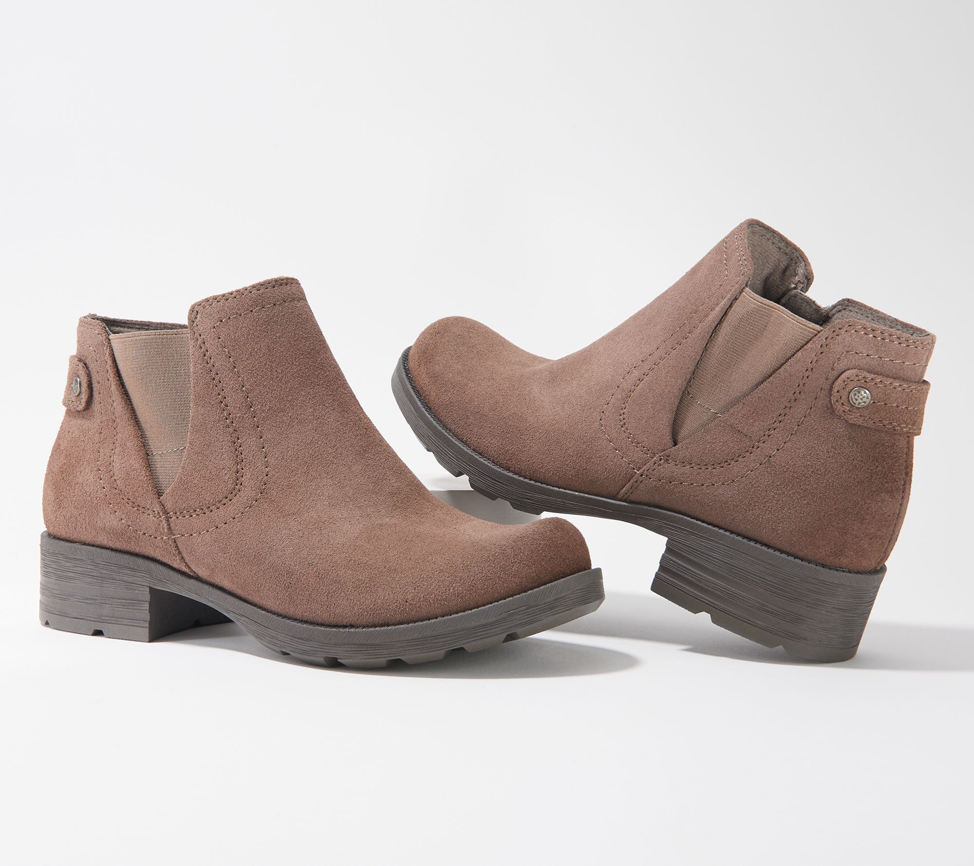 earth origins leather and suede ankle boots