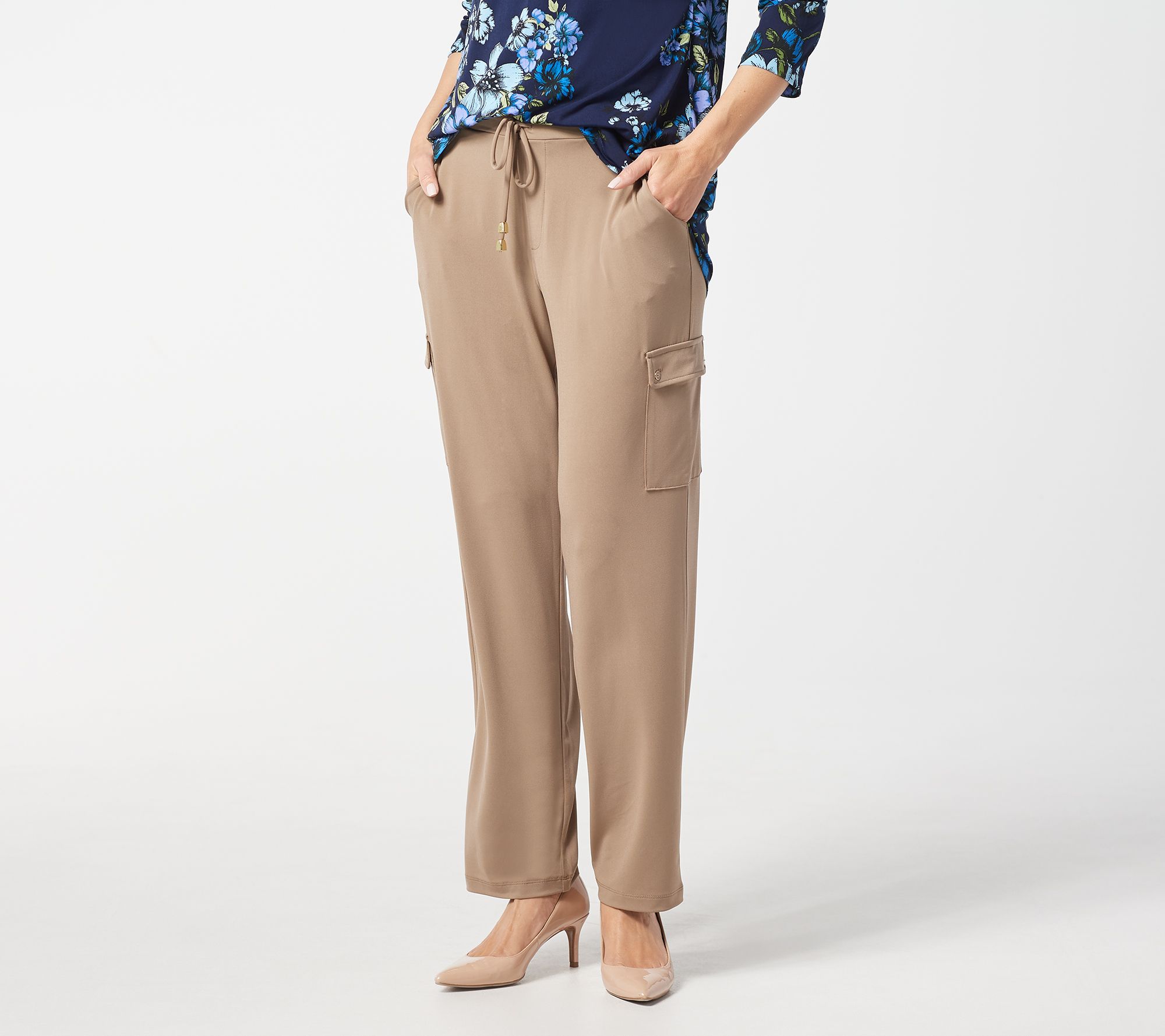 susan graver liquid knit pants with pockets