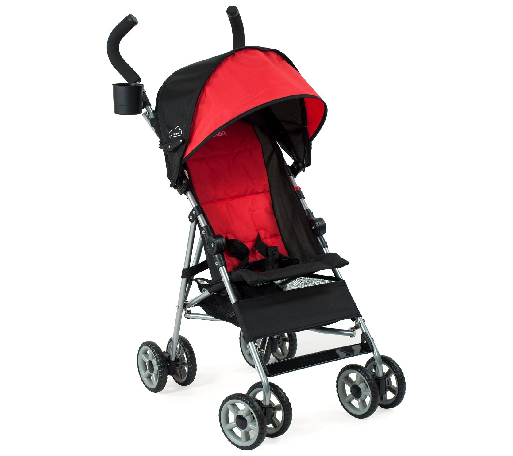 red umbrella stroller