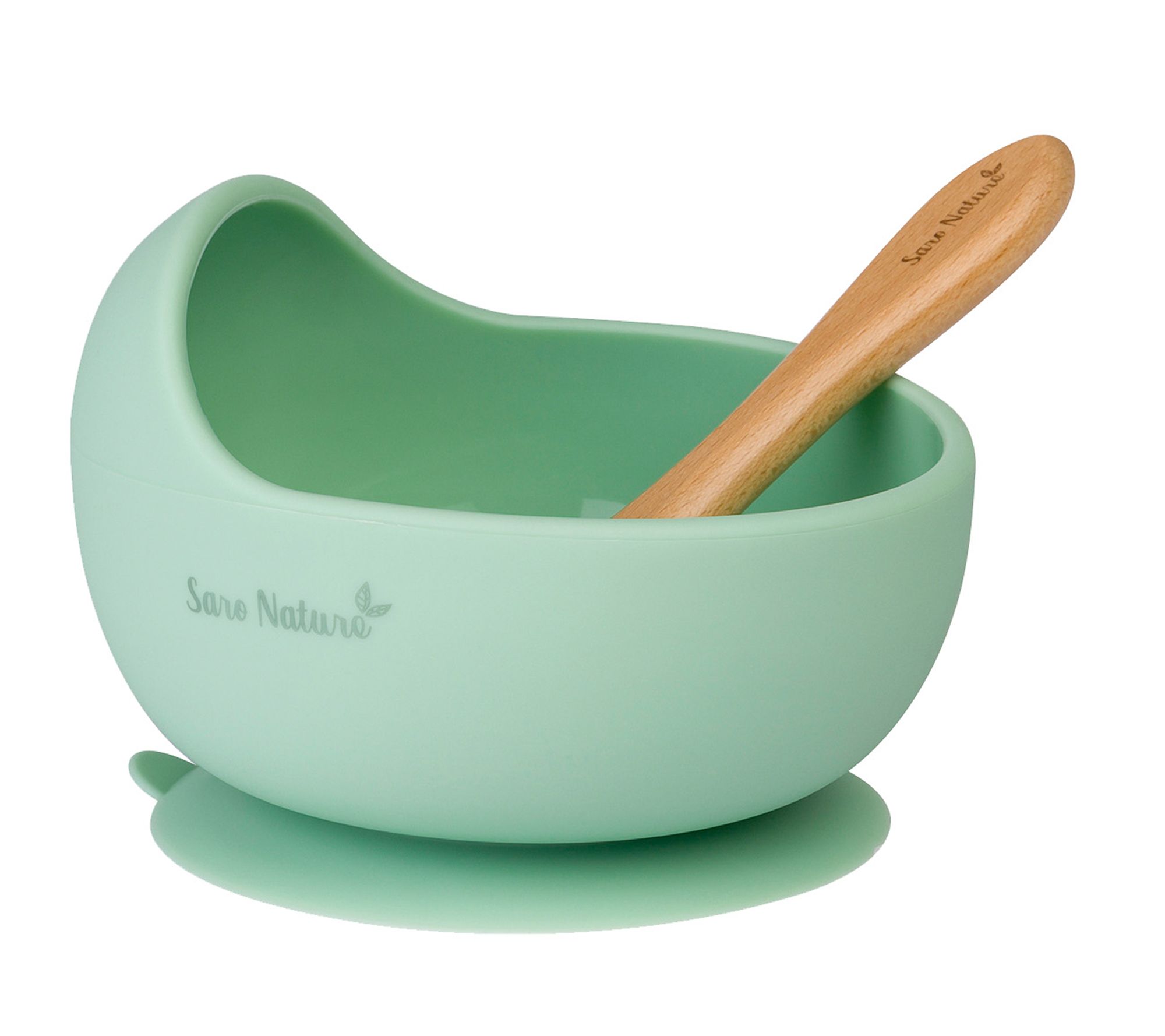 Saro By Kalencom Silicone Suction Base Bowl and Spoon Set