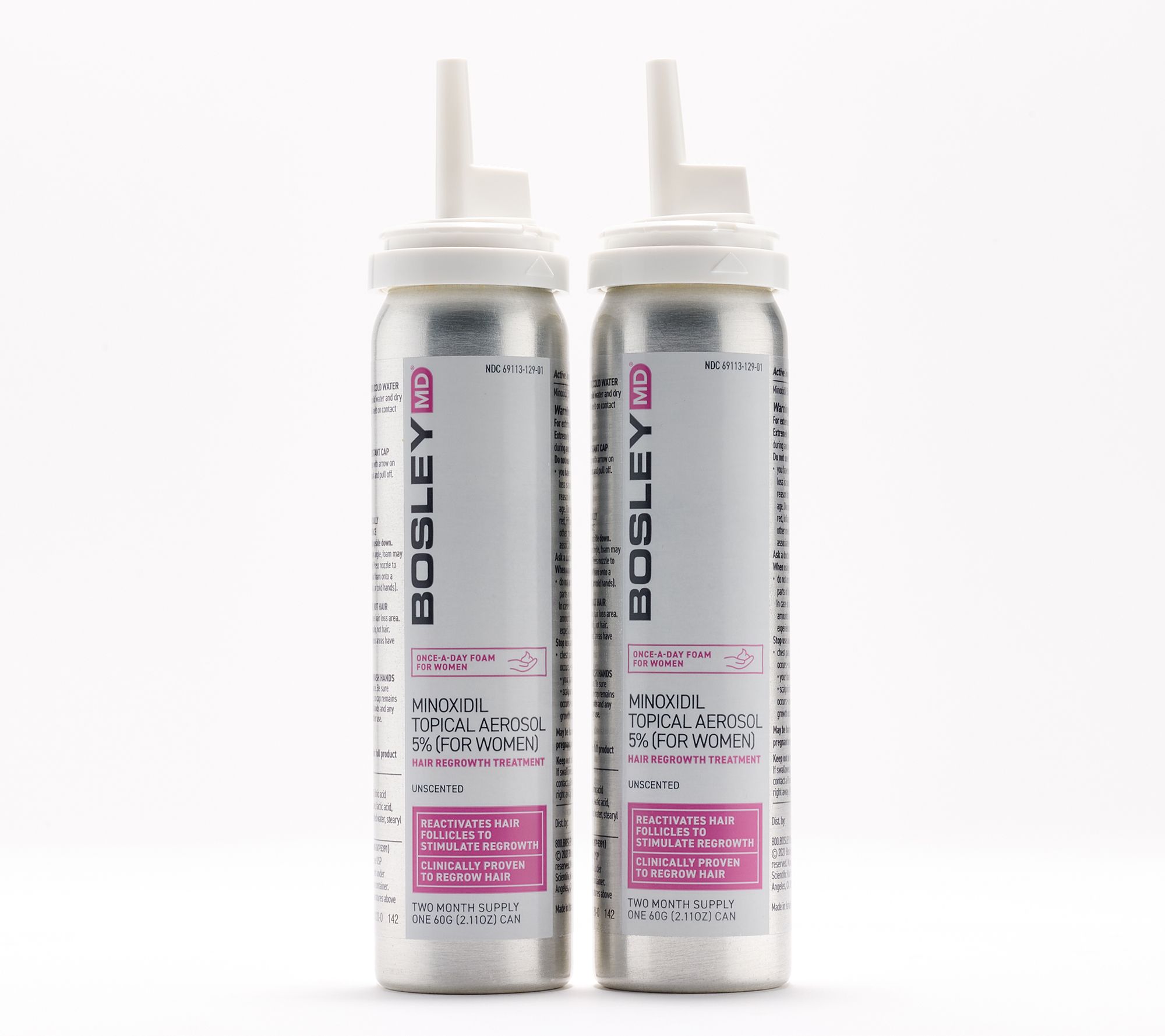 Bosley MD Women's Hair Regrowth Foam Duo