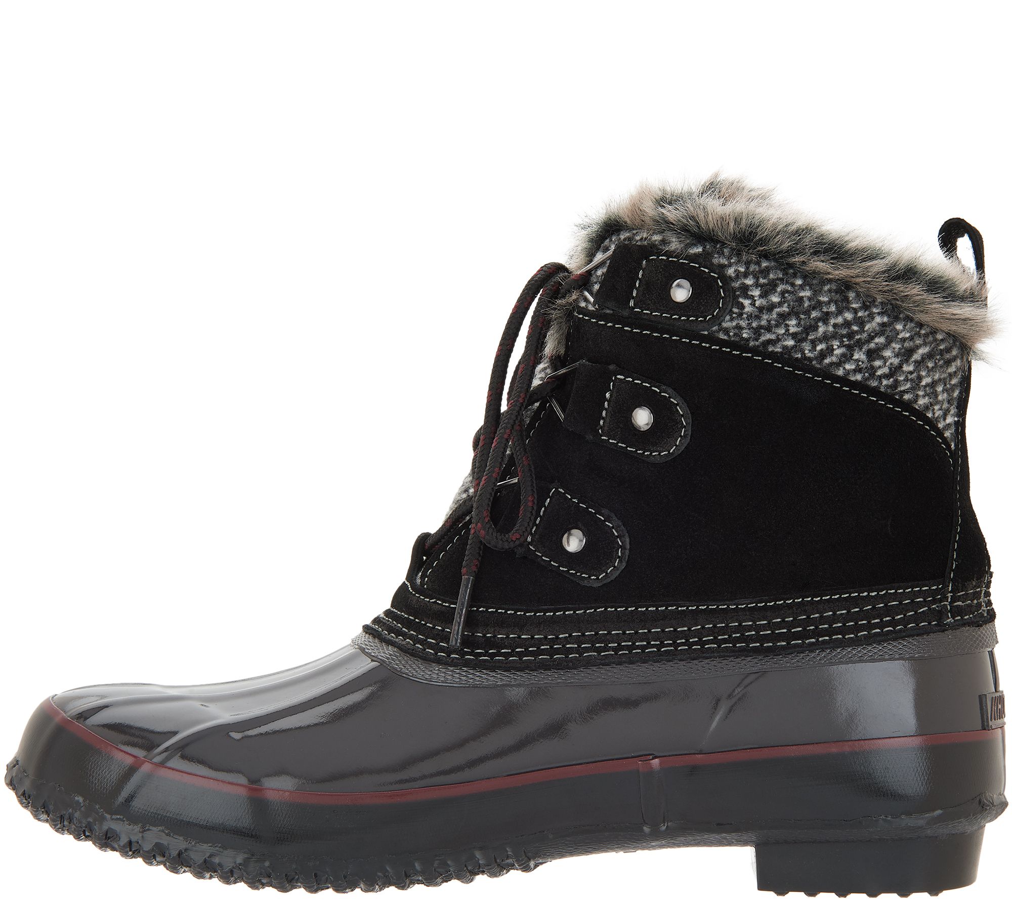 khombu suede sweater accent duck boots