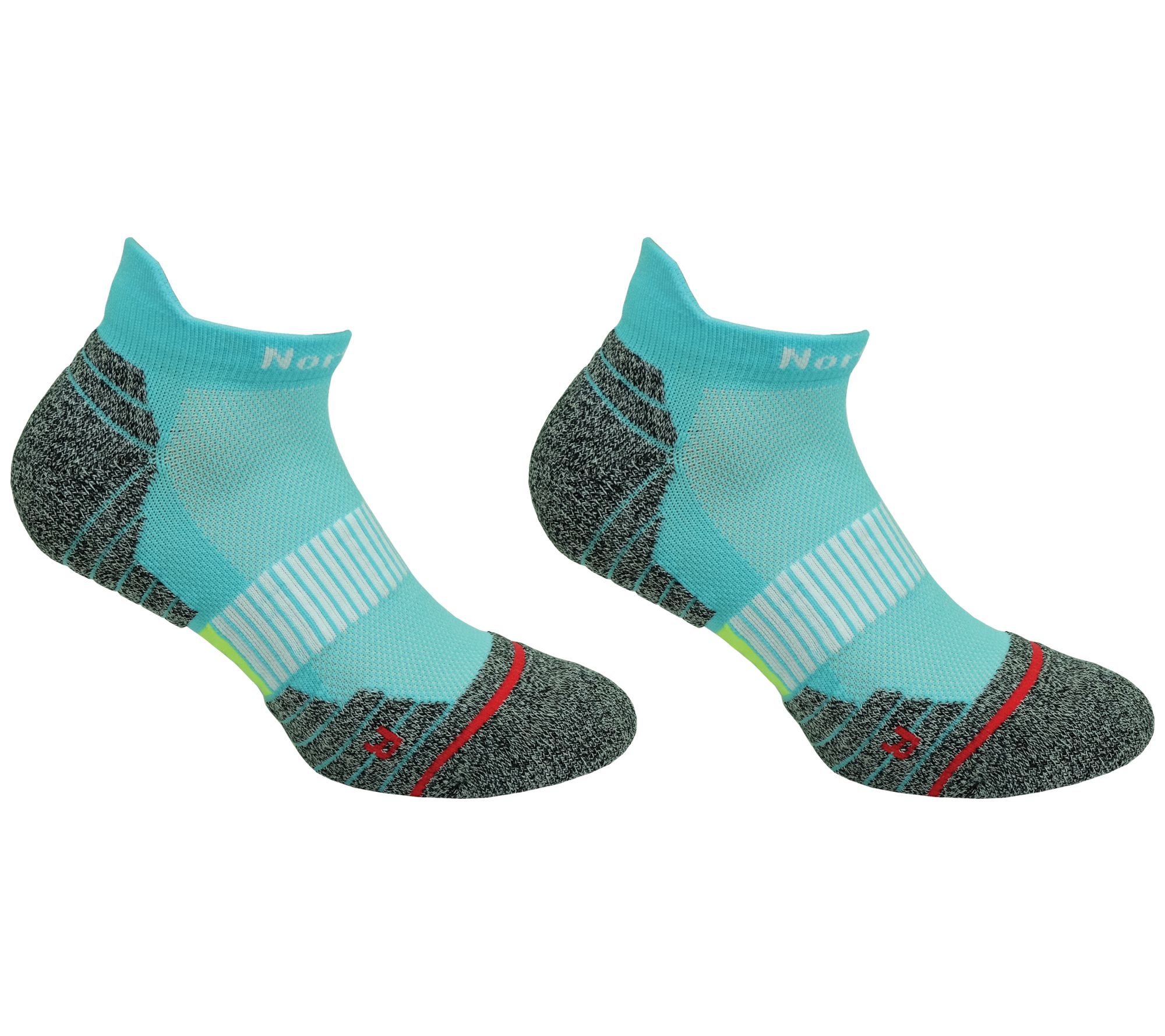Norfolk Unisex Coolmax Low Cut Running Socks - Bolt 2 Pack