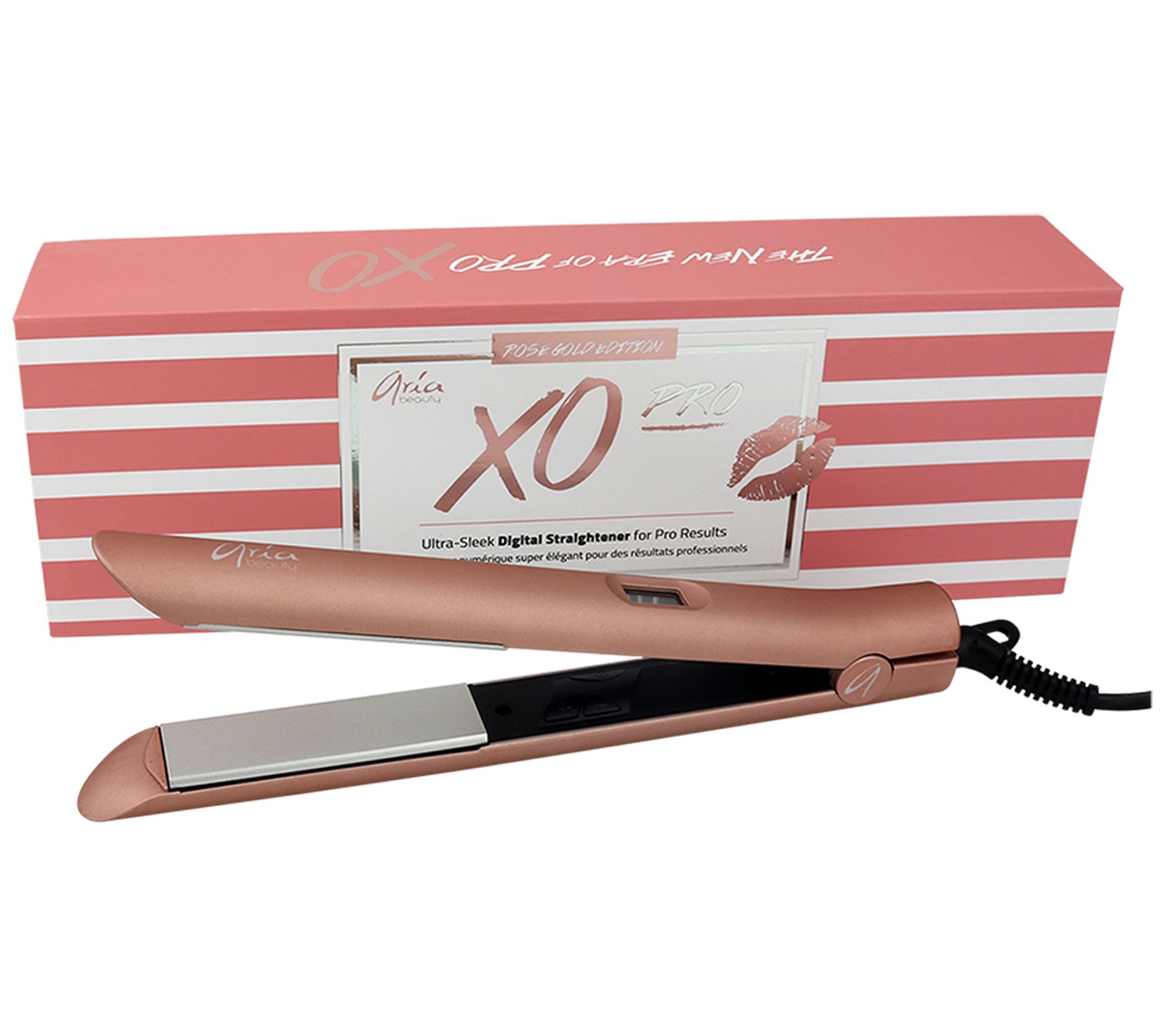 Aria Beauty XO Pro Digital Straightener - Rose d